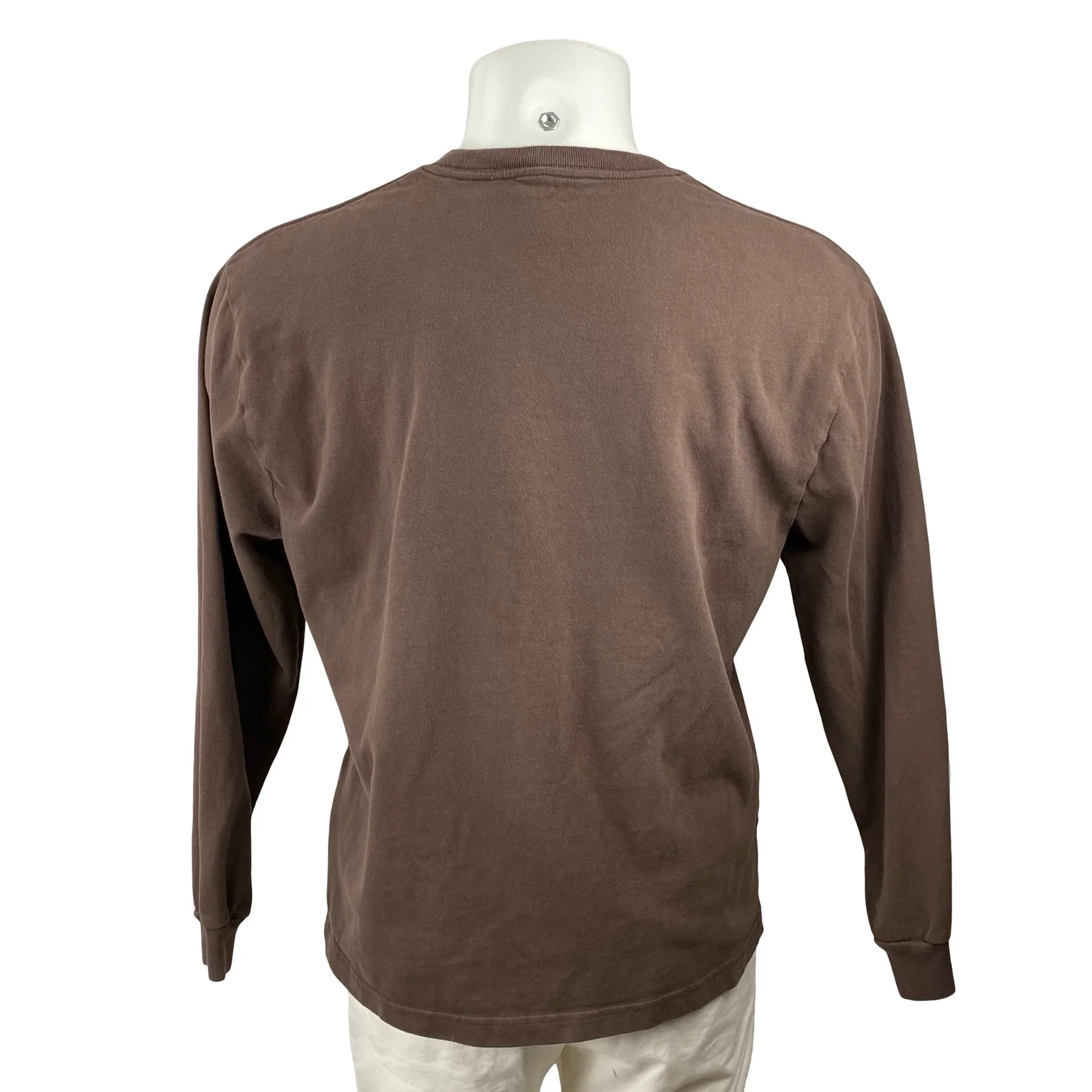 Madewell Men's Brown Crew Neck Long Sleeve Golf Basic T Shirt Tee Top Size L - Image 4