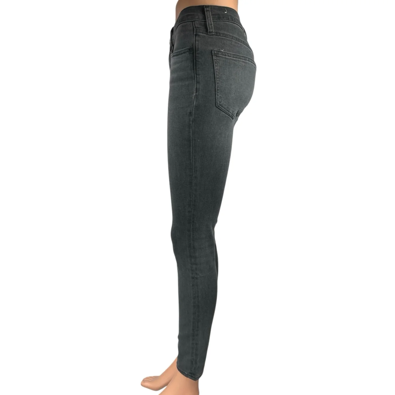 Madewell Roadtripper Women's Gray Black Skinny Mid Rise Denim Jeans Pants Sz 25 - Image 2