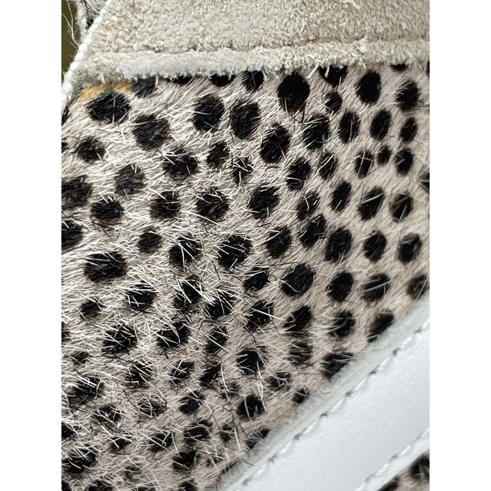Madewell Sidewalk Unisex Spot Dot Calf Hair Low Top Sneakers Shoes Size W8 M6.5 - Image 9