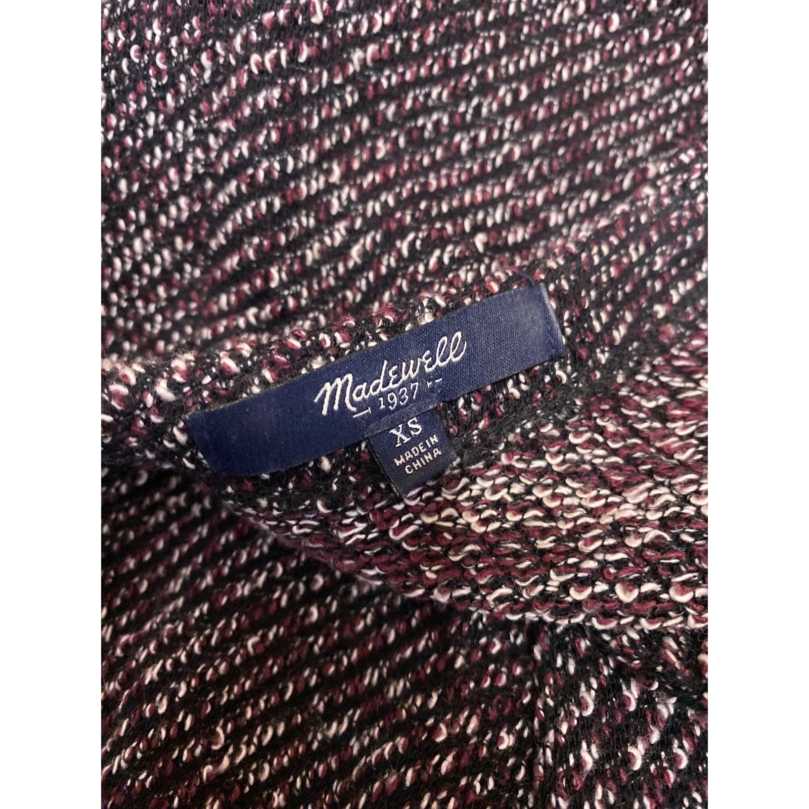 Madewell Terrace Knit Tweed Sleeveless V Neck Pleated Mini Flare A-Line Dress XS - Image 3
