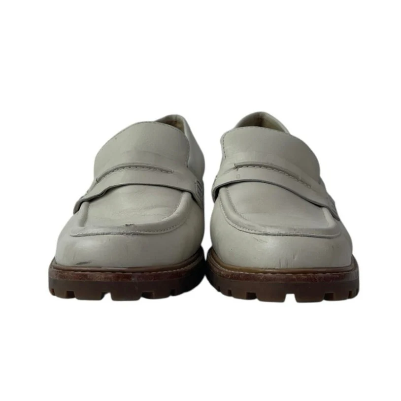 Madewell The Corinne Women's White Leather Round Toe Slip On Loafers Shoes 8.5 - Image 2