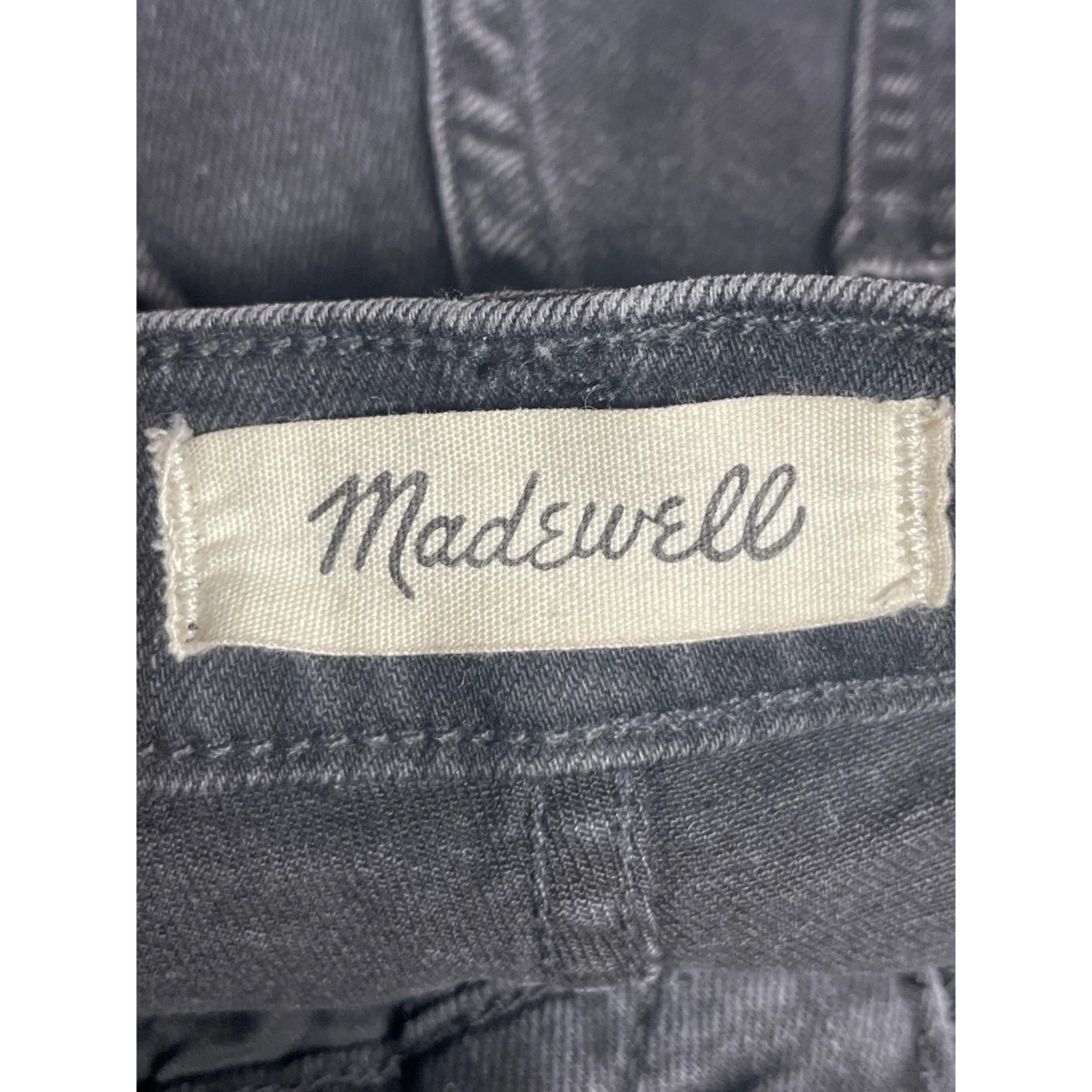 Madewell The MomJean Black Distressed High Waist Straight Denim Jeans Pants 26 - Image 3