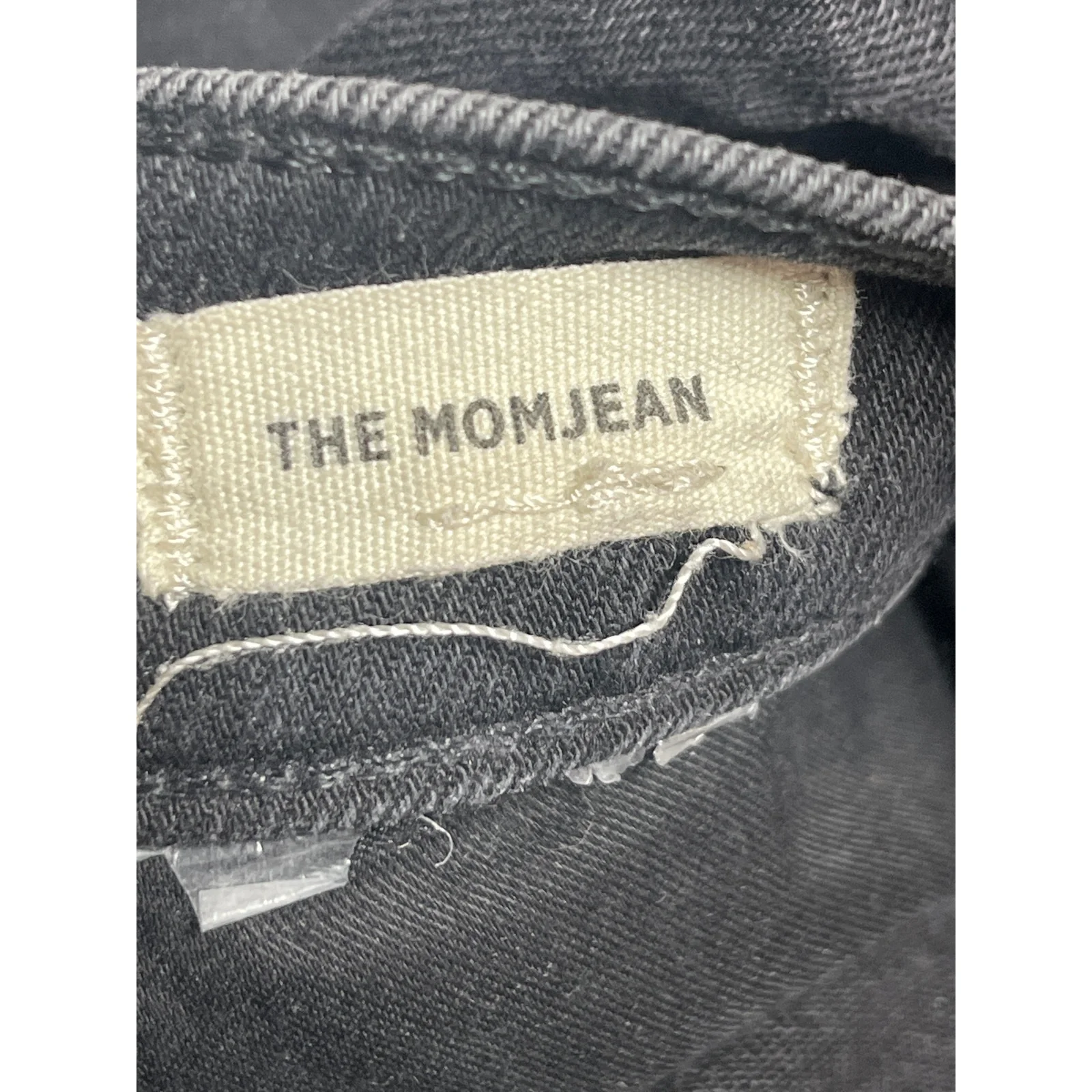 Madewell The MomJean Black Distressed High Waist Straight Denim Jeans Pants 26 - Image 4