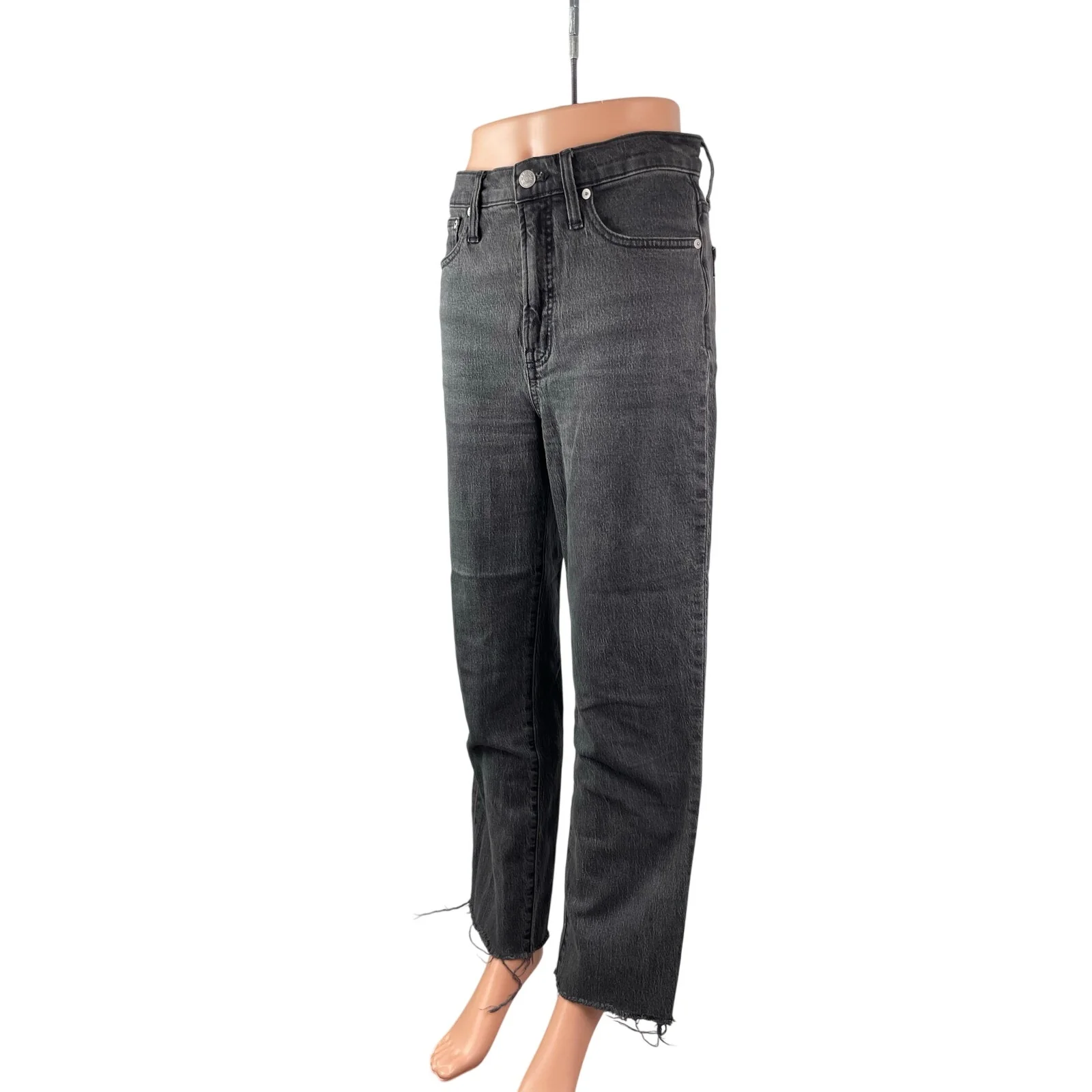 Madewell The Perfect Vintage Women's Black High Rise Straight Denim Jeans Sz 26 - Image 3