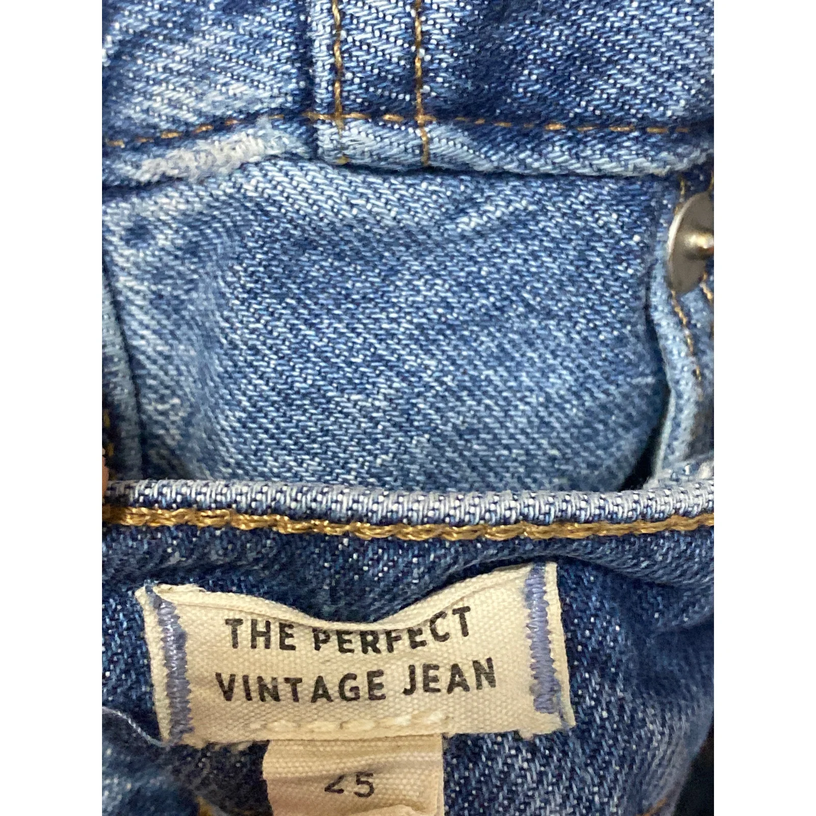 Madewell The Perfect Vintage Women's Blue Straight High Rise Denim Jeans Size 25 - Image 6