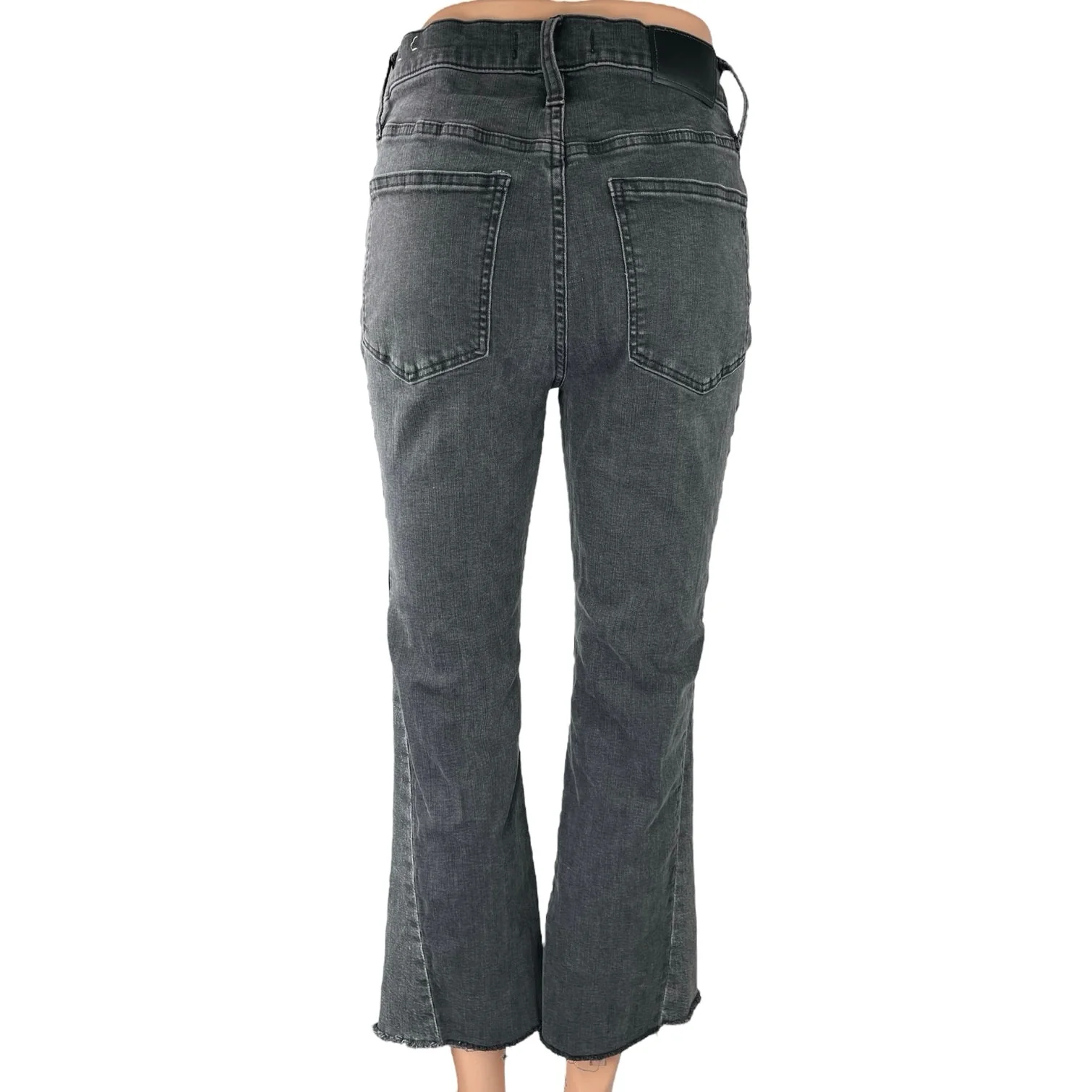 Madewell Women's Black Cropped Cali Demi Bootcut Flared Denim Jeans Size 27 - Image 3