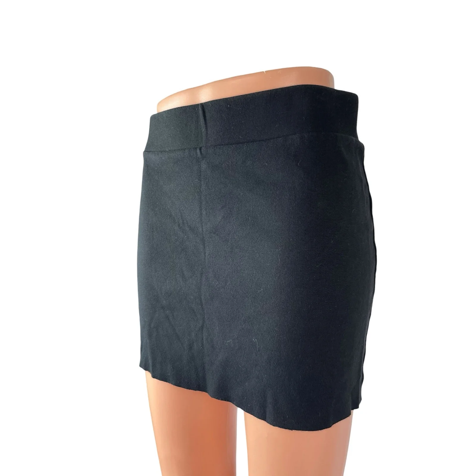 Madewell Women's Black Elastic Waist Pull On Career Mini Pencil Skirt Size S - Image 2