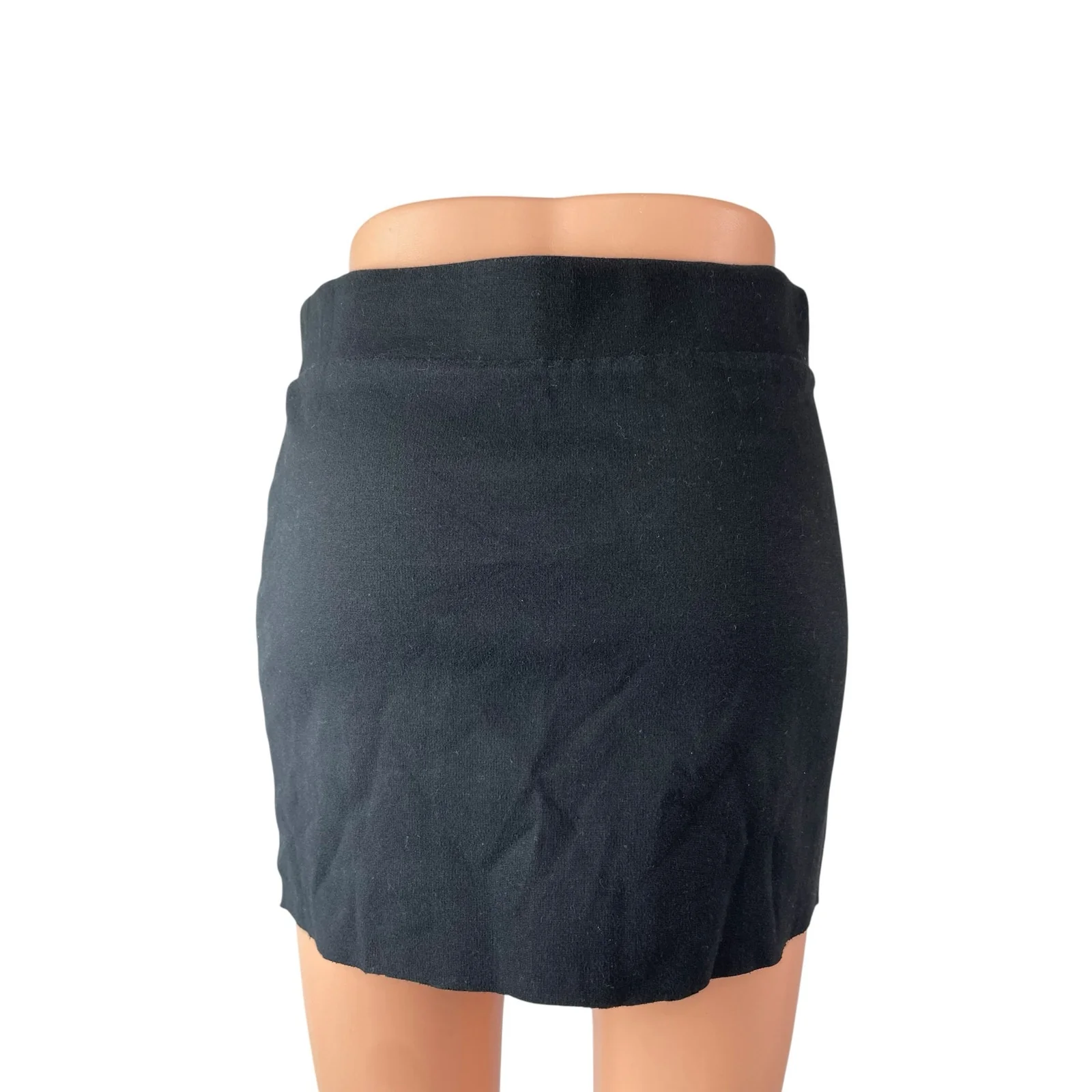 Madewell Women's Black Elastic Waist Pull On Career Mini Pencil Skirt Size S - Image 3