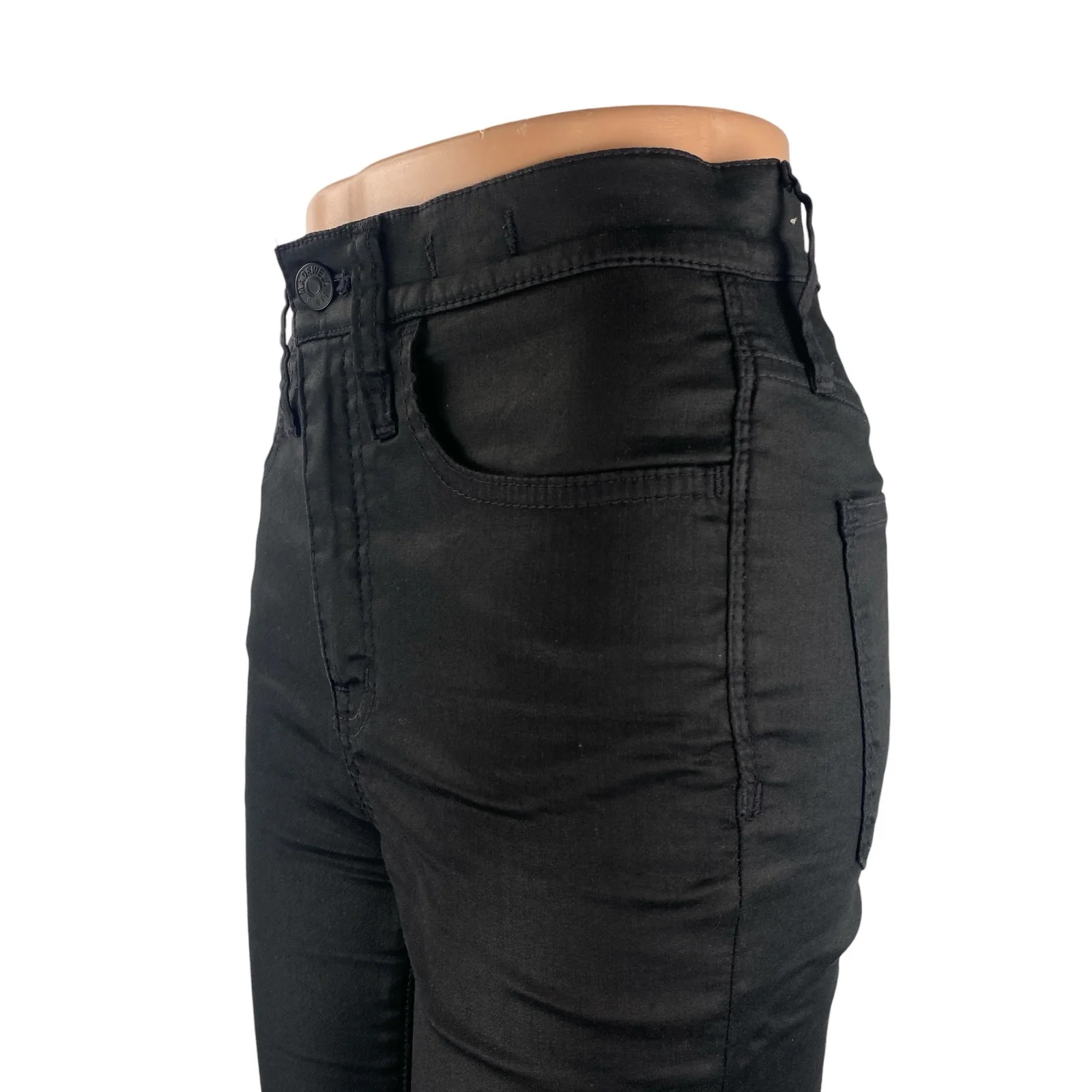 Madewell Women's Black High Rise Skinny Jeggings Motorcycle Trousers Pants Sz 26 - Image 2