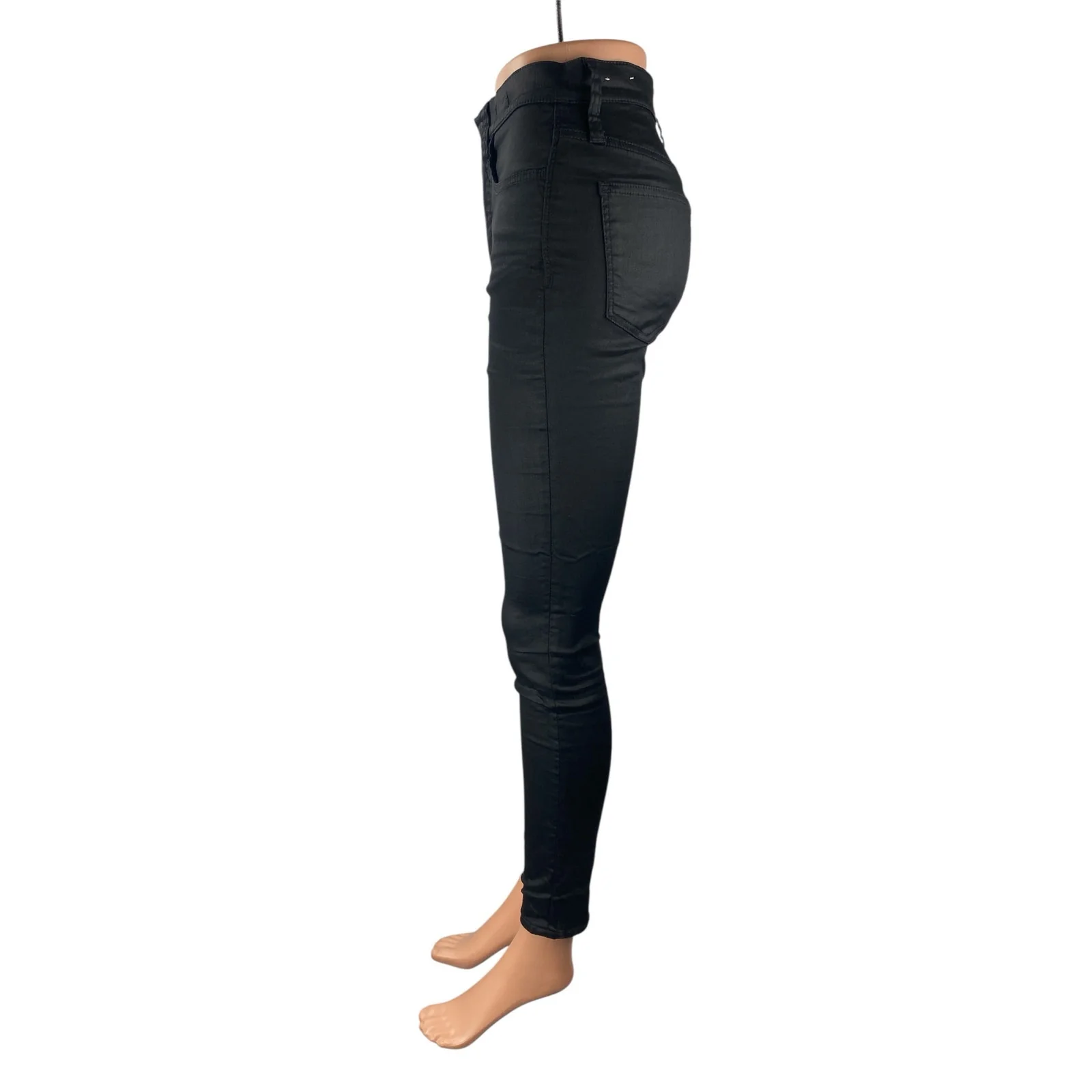 Madewell Women's Black High Rise Skinny Jeggings Motorcycle Trousers Pants Sz 26 - Image 3