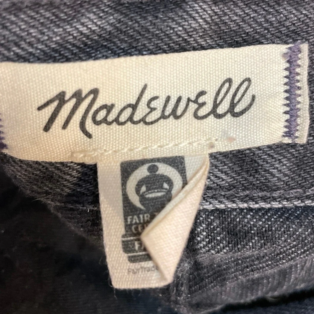 Madewell Women's Black High Waisted Palazzo Wide Leg Denim Jeans Pants Size 26 - Image 4