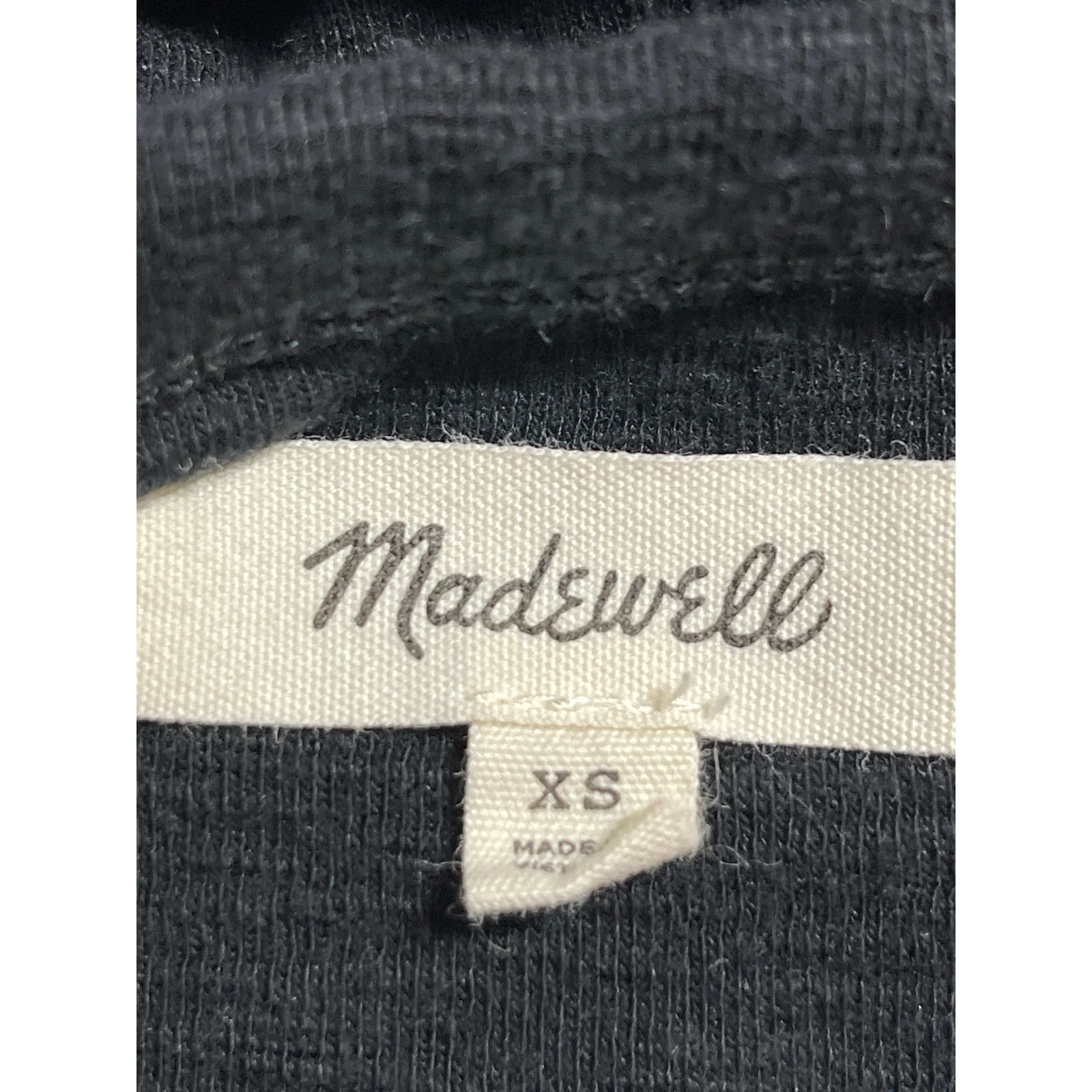 Madewell Women's Black Lettuce Short Sleeve Crew Neck T Shirt Tee Top Size XS - Image 5