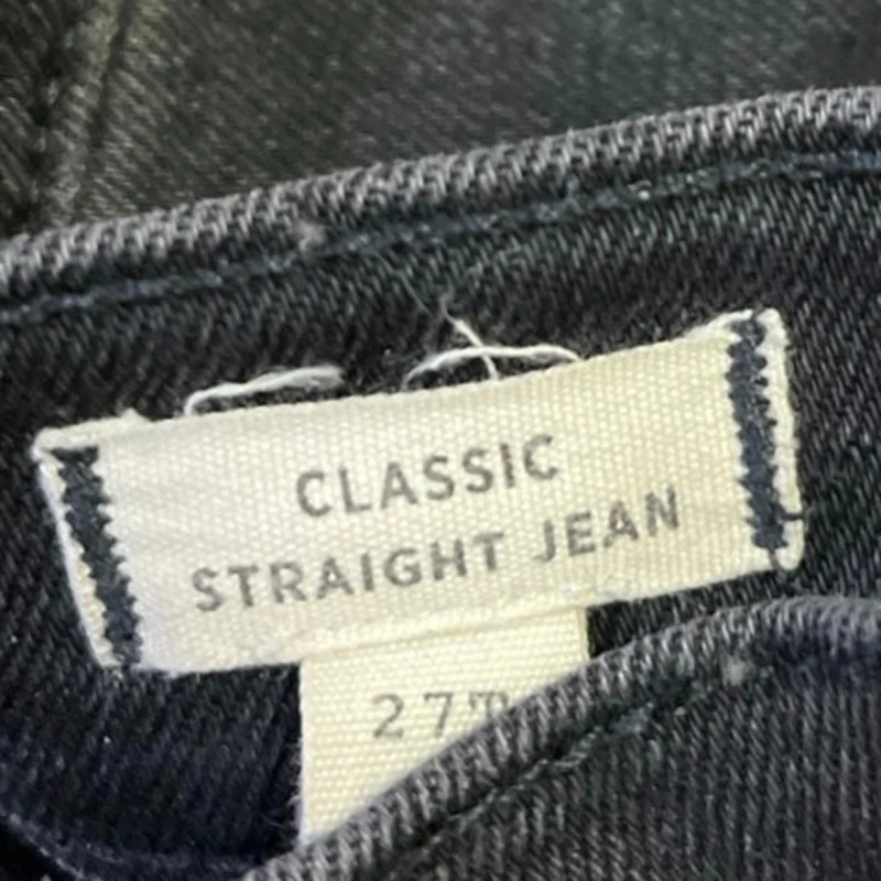Madewell Women's Black Wash Classic Straight High Waist Ankle Denim Jeans Sz 27 - Image 5