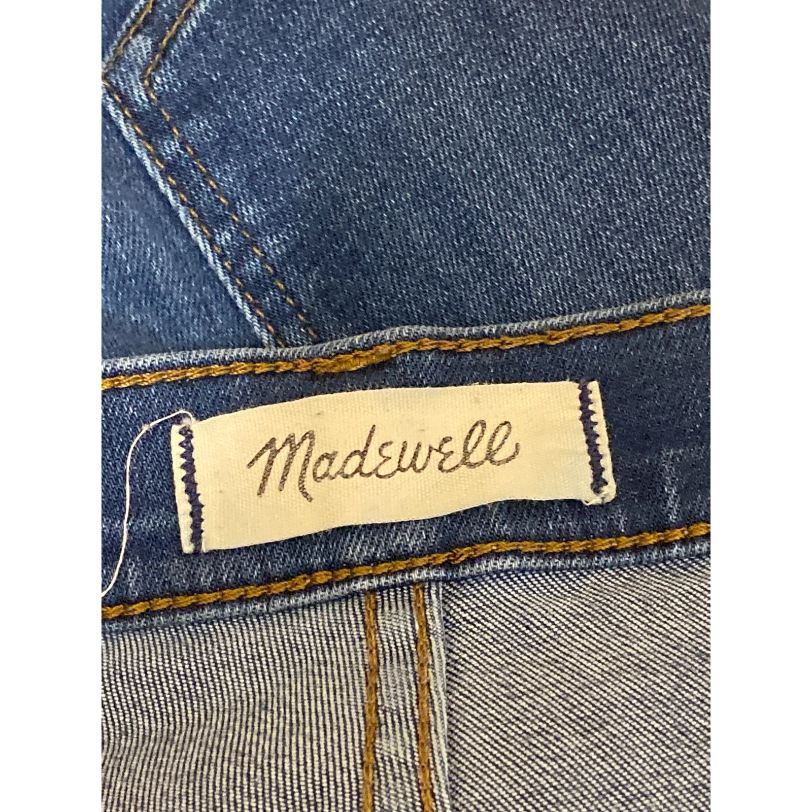 Madewell Women's Blue 10" High Rise Button Fly Skinny Crop Denim Jeans Pants 32 - Image 5
