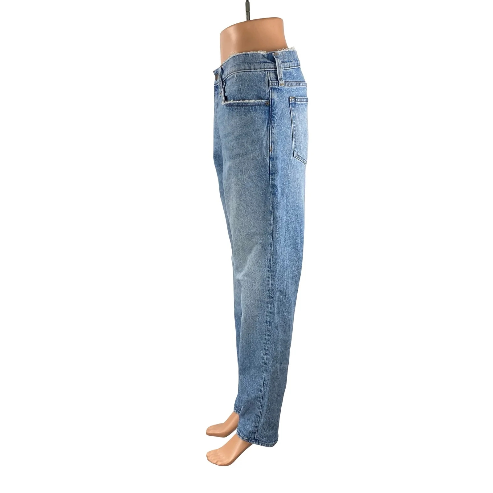 Madewell Women's Blue Baggy Barrel Carrot Balloon Tapered Denim Jeans Pants 32 - Image 2