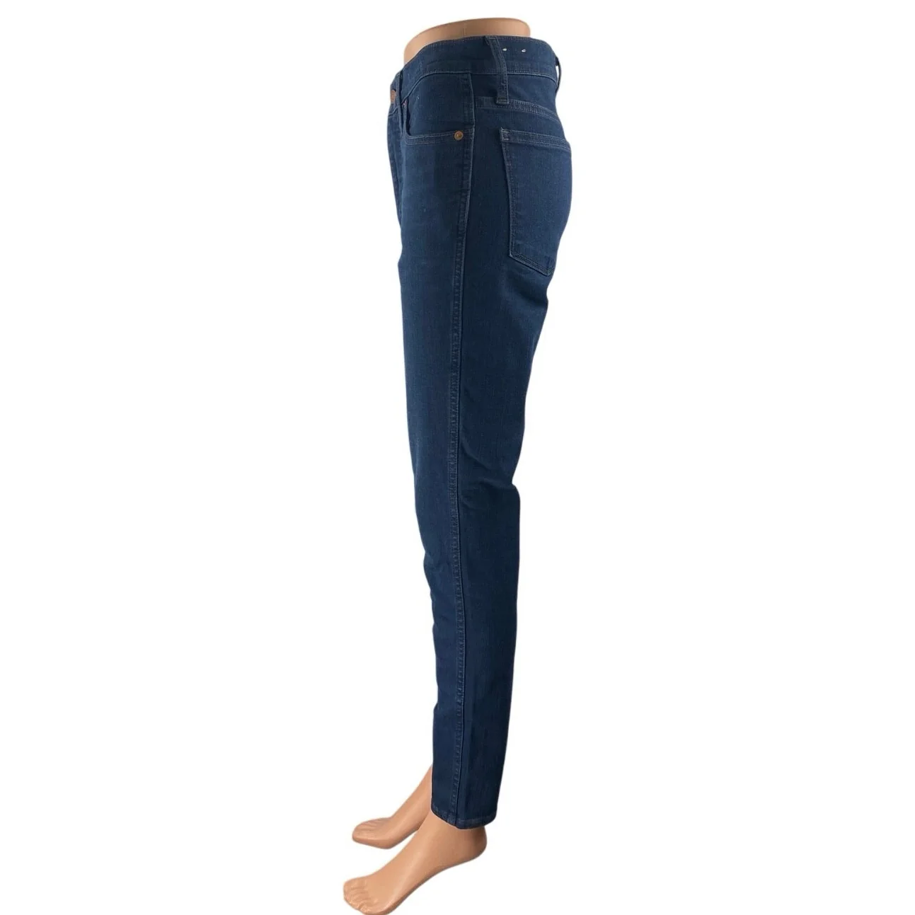Madewell Women's Blue Dark Wash 10" High Rise Skinny Leg Denim Jeans Pants Sz 27 - Image 2