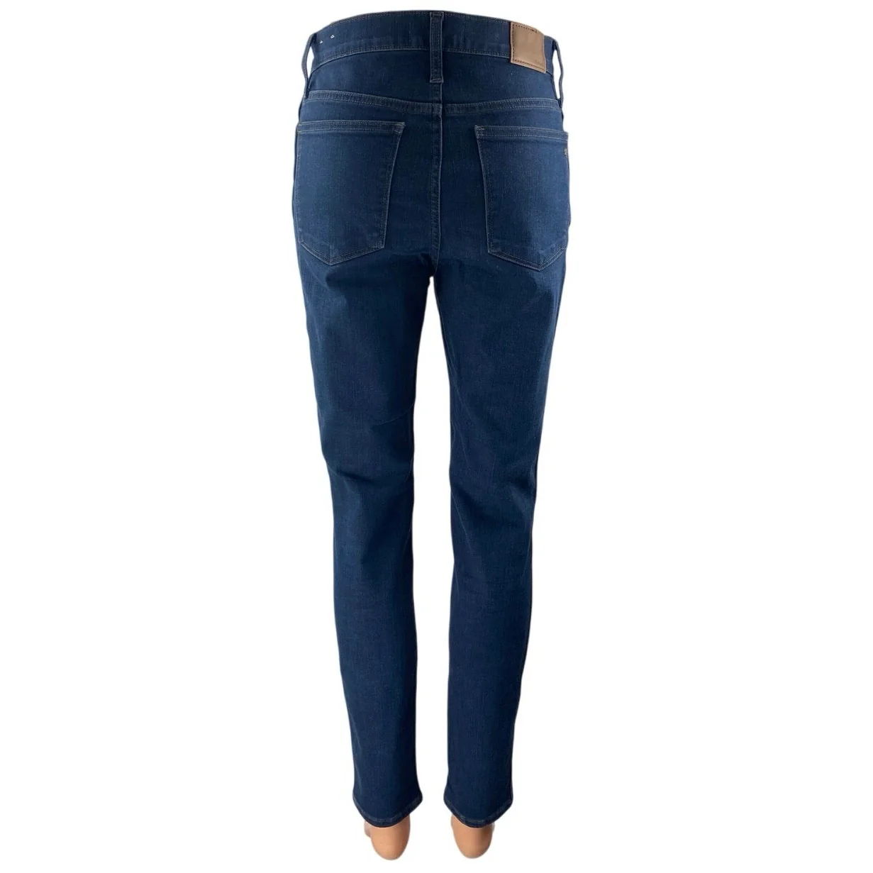 Madewell Women's Blue Dark Wash 10" High Rise Skinny Leg Denim Jeans Pants Sz 27 - Image 3