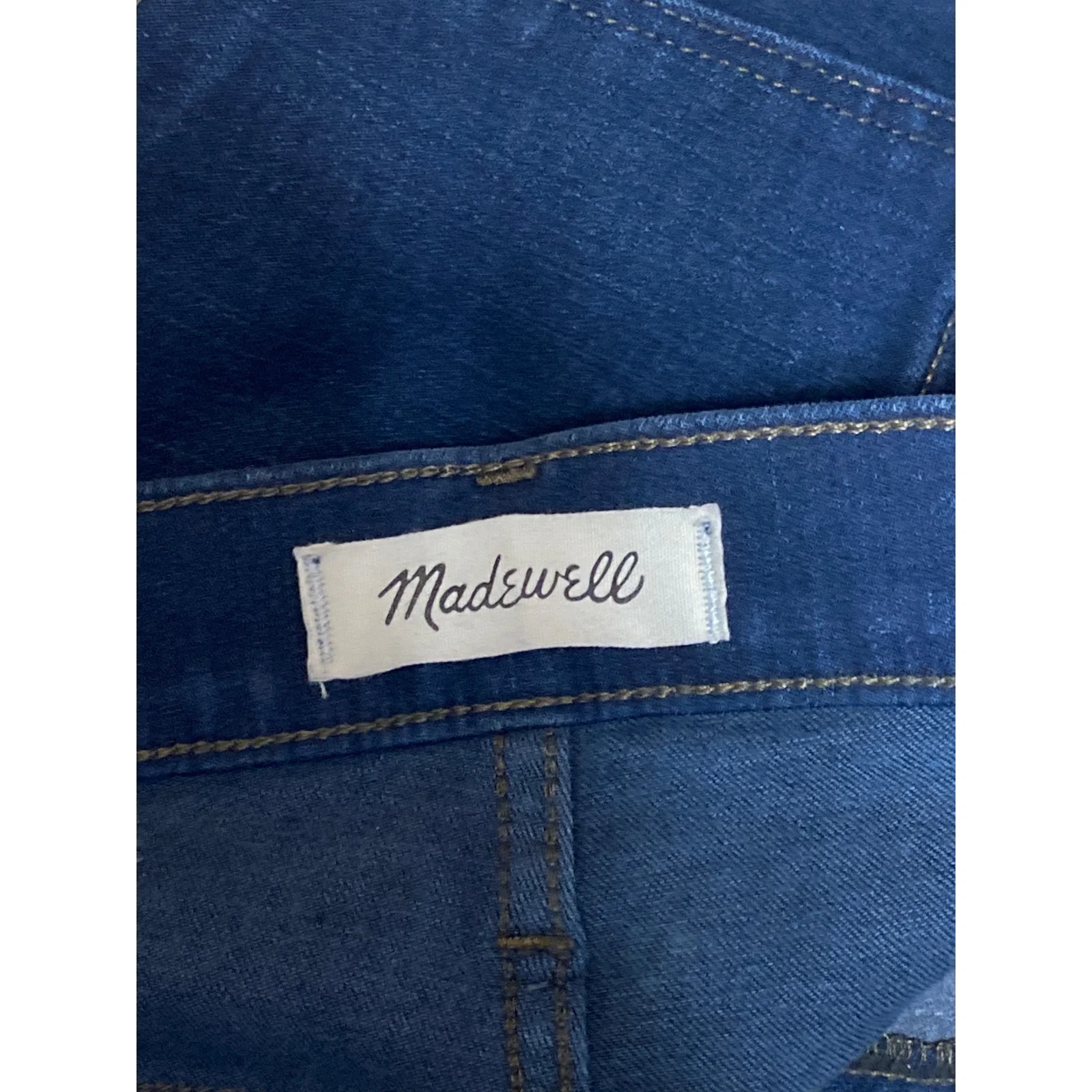 Madewell Women's Blue Dark Wash 10" High Rise Skinny Leg Denim Jeans Pants Sz 27 - Image 5