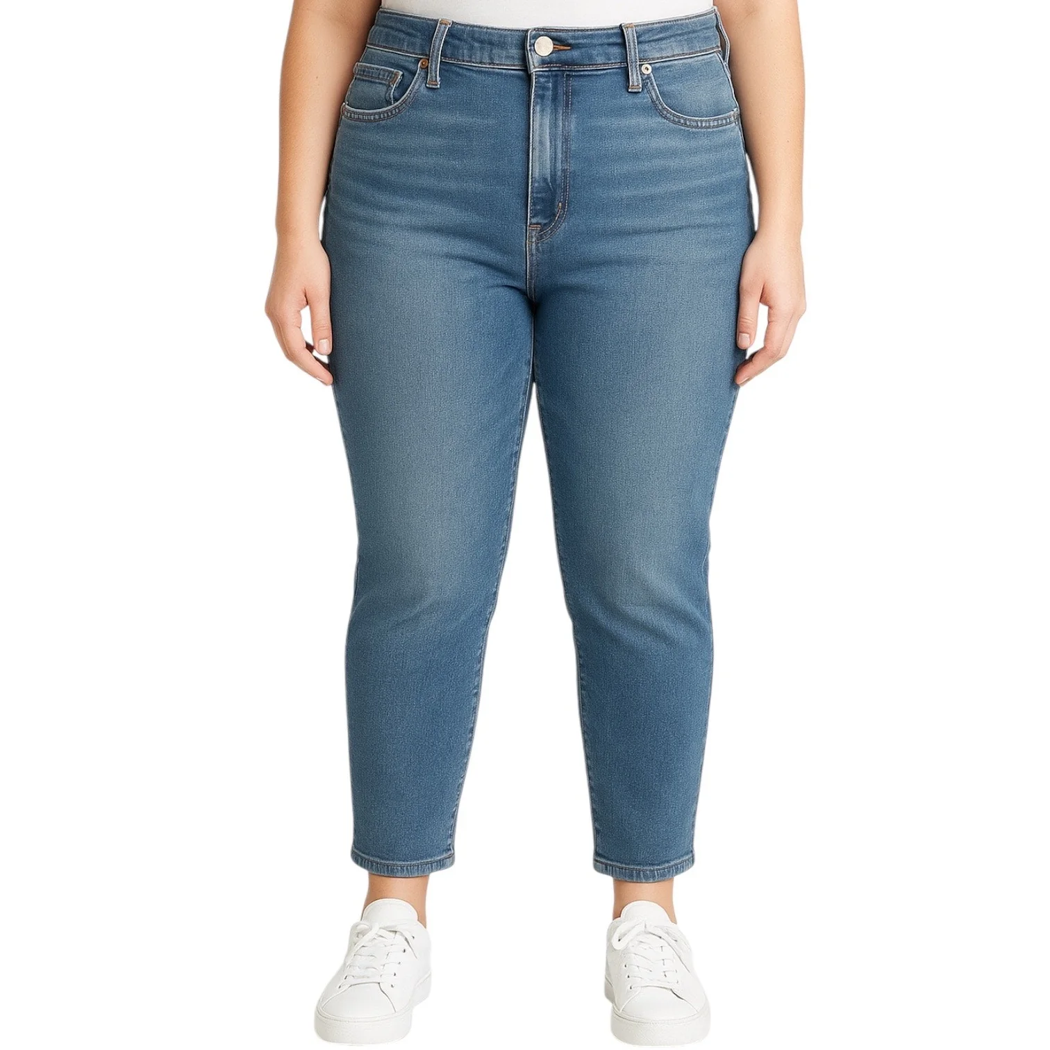 Madewell Women's Blue High Waist Skinny Medium Wash Denim Jeans Pants Size 18 - Image 2