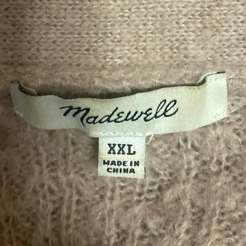 Madewell Women's Brown Cable Knit Long Sleeve Button Up Cardigan Sweater Top XXL - Image 3
