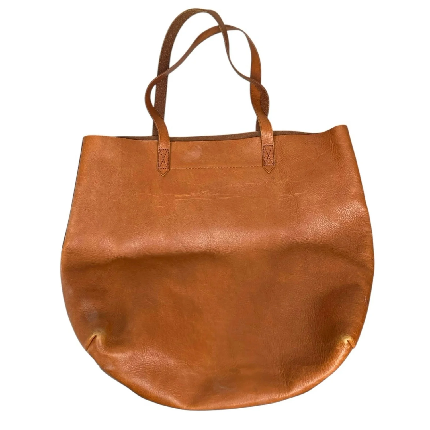 Madewell Women's Brown Vegan Leather Double Strap Travel Tote Hand Shoulder Bag - Image 3