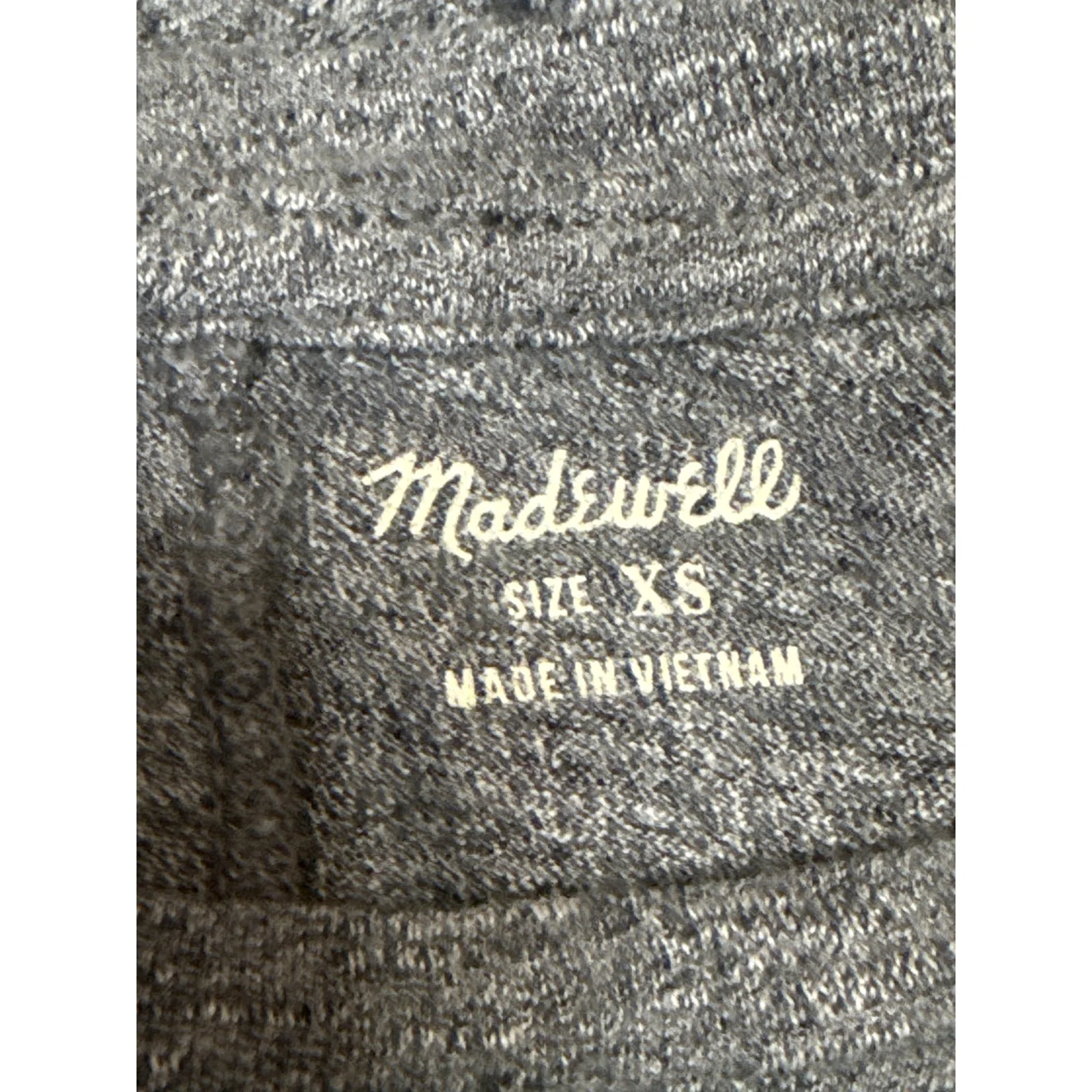 Madewell Womens Gray Heather Knit Long Sleeve Round Neck T Shirt Tee Top Size XS - Image 4