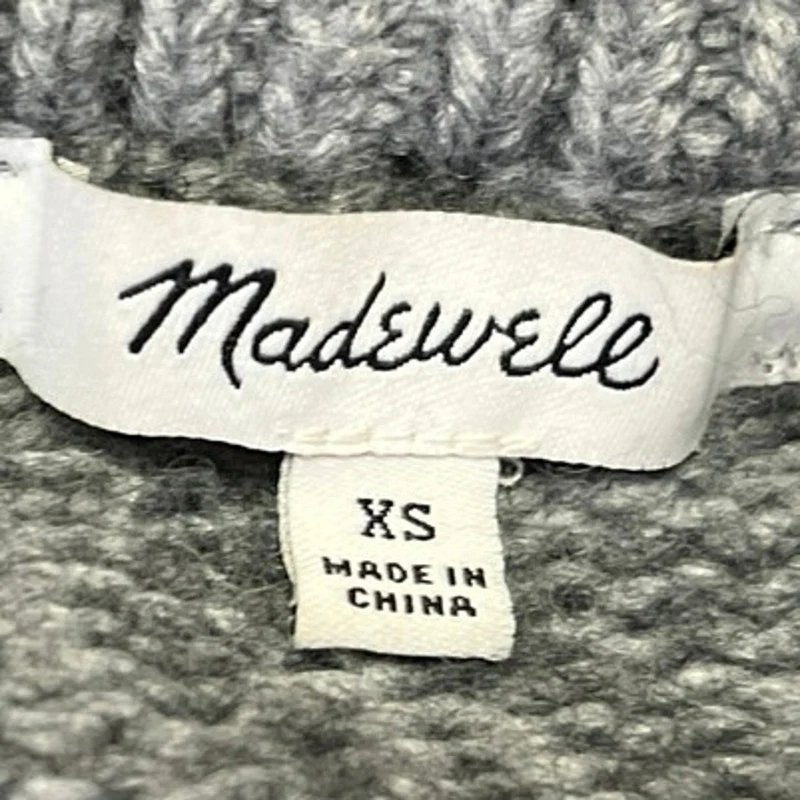 Madewell Women's Gray Striped Heath Crew Neck Pullover Sweater Top Size XS - Image 3