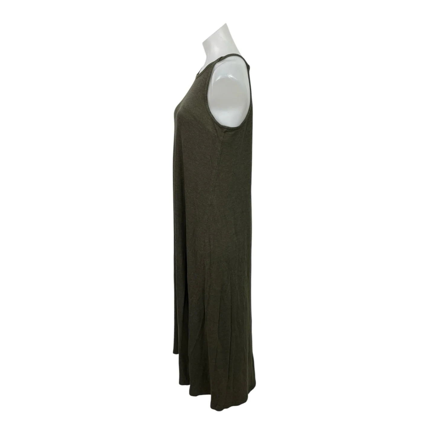 Madewell Women's Green Knit Sleeveless Midi Maxi Cami Tank Halter A-Line Dress S - Image 2