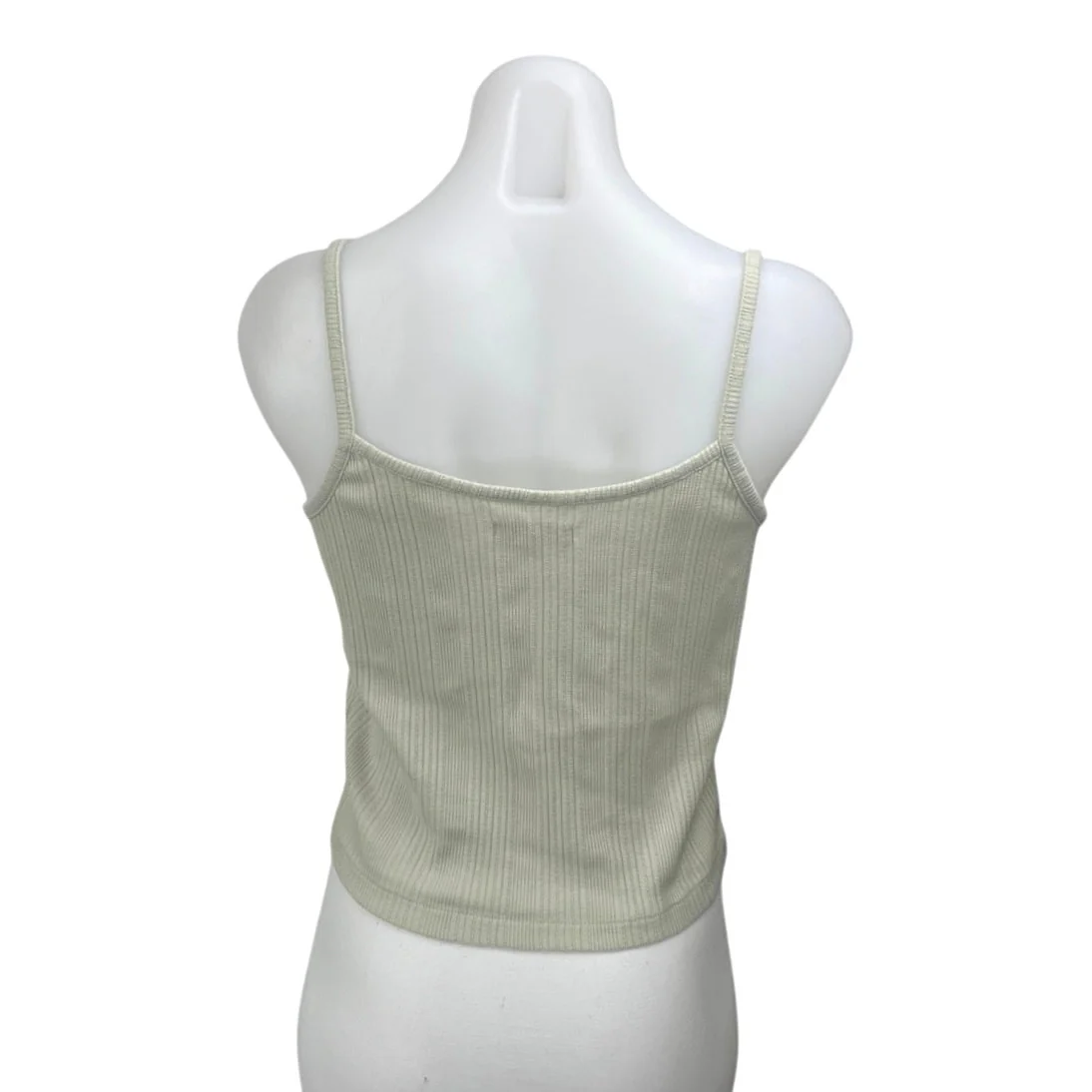 Madewell Women's Green Rib Knit Sleeveless Cami Camisole Crop Tank Top Size XS - Image 2