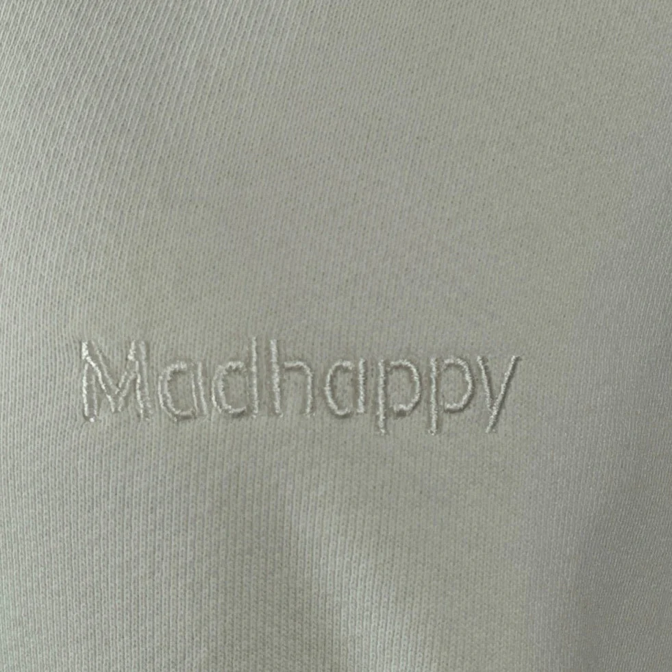 Madhappy Cream Long Sleeve Athletic Activewear Hoodie Sweater Sweatshirt Top S - Image 4