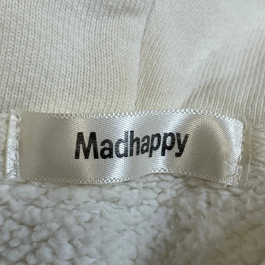 Madhappy Cream Long Sleeve Athletic Activewear Hoodie Sweater Sweatshirt Top S - Image 6