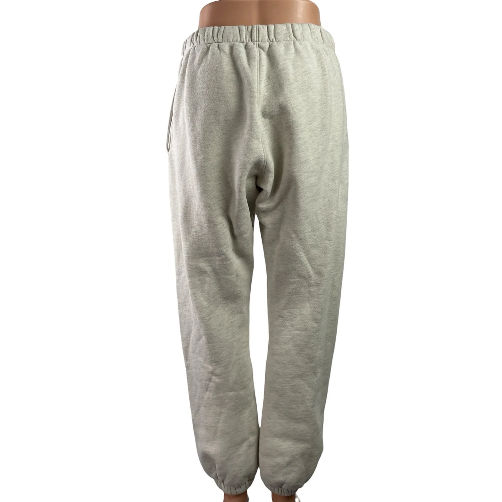 Madhappy Womens Beige Elastostic Waist Tapered Leg Lounge Jogger Sweat Pants M - Image 3