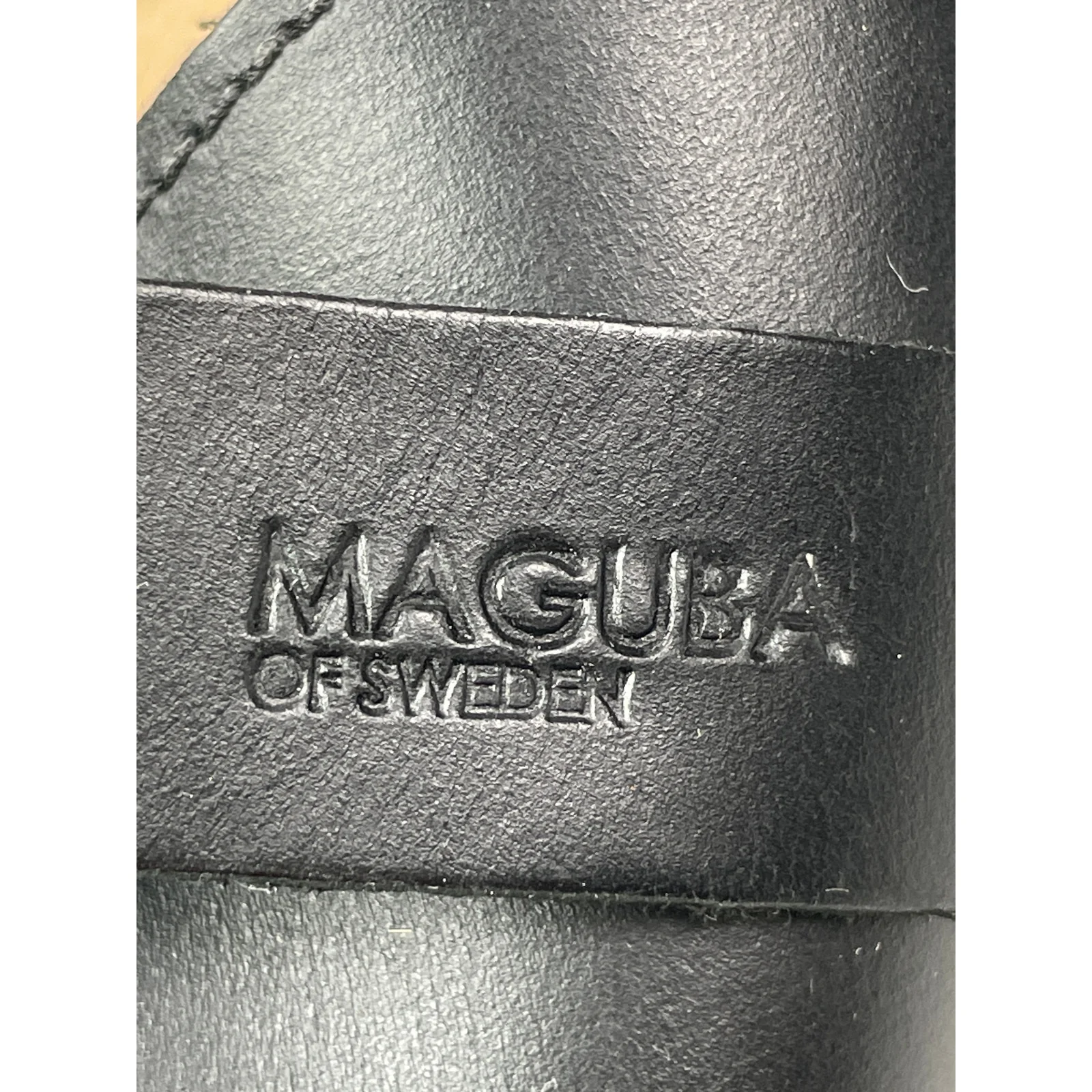 Maguba Berkeley Women's Black Leather Round Slip On Clogs Mules Shoes Size 10 - Image 7