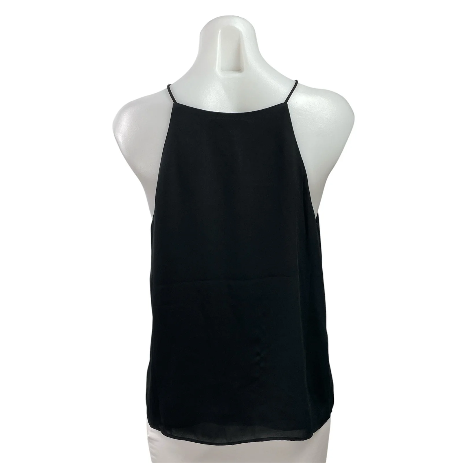Mango MNG Womens Black Sleveless Pleated Front Raceback Boxy Blouse Top Size XS - Image 3