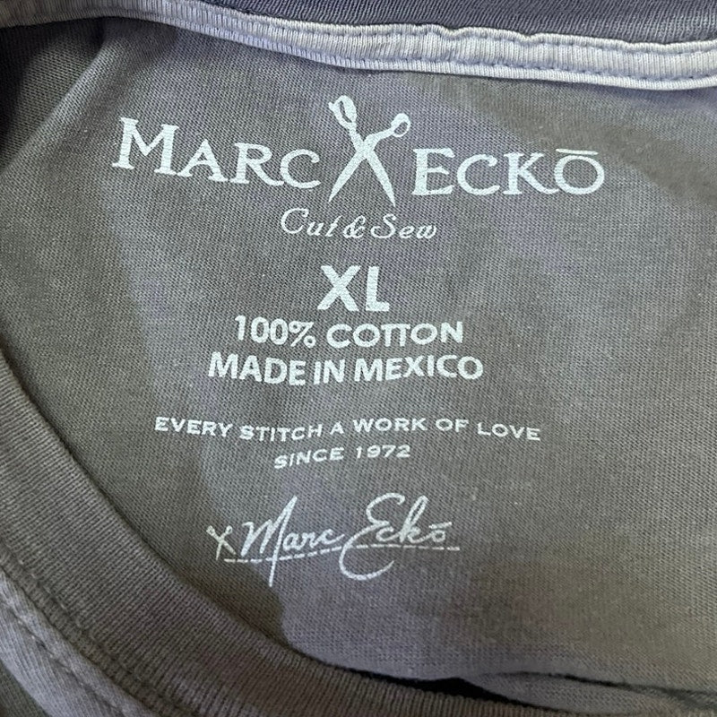 Marc Ecko Men's Brown Tan Short Sleeve Crew Neck Graphic Tee T-Shirt Top Size XL - Image 4