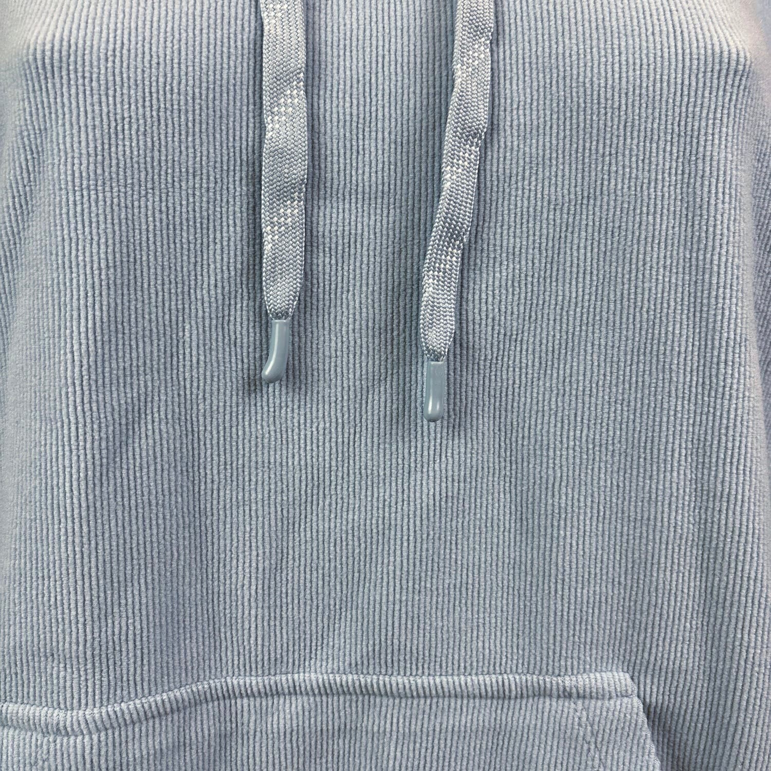 Marc New York Womens Blue Ribbed Knit Kangaroo Pocket Cozy Long Sleeve Hoodie M - Image 4