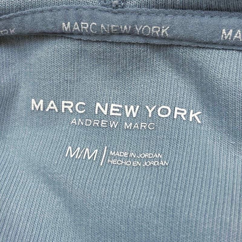 Marc New York Womens Blue Ribbed Knit Kangaroo Pocket Cozy Long Sleeve Hoodie M - Image 6