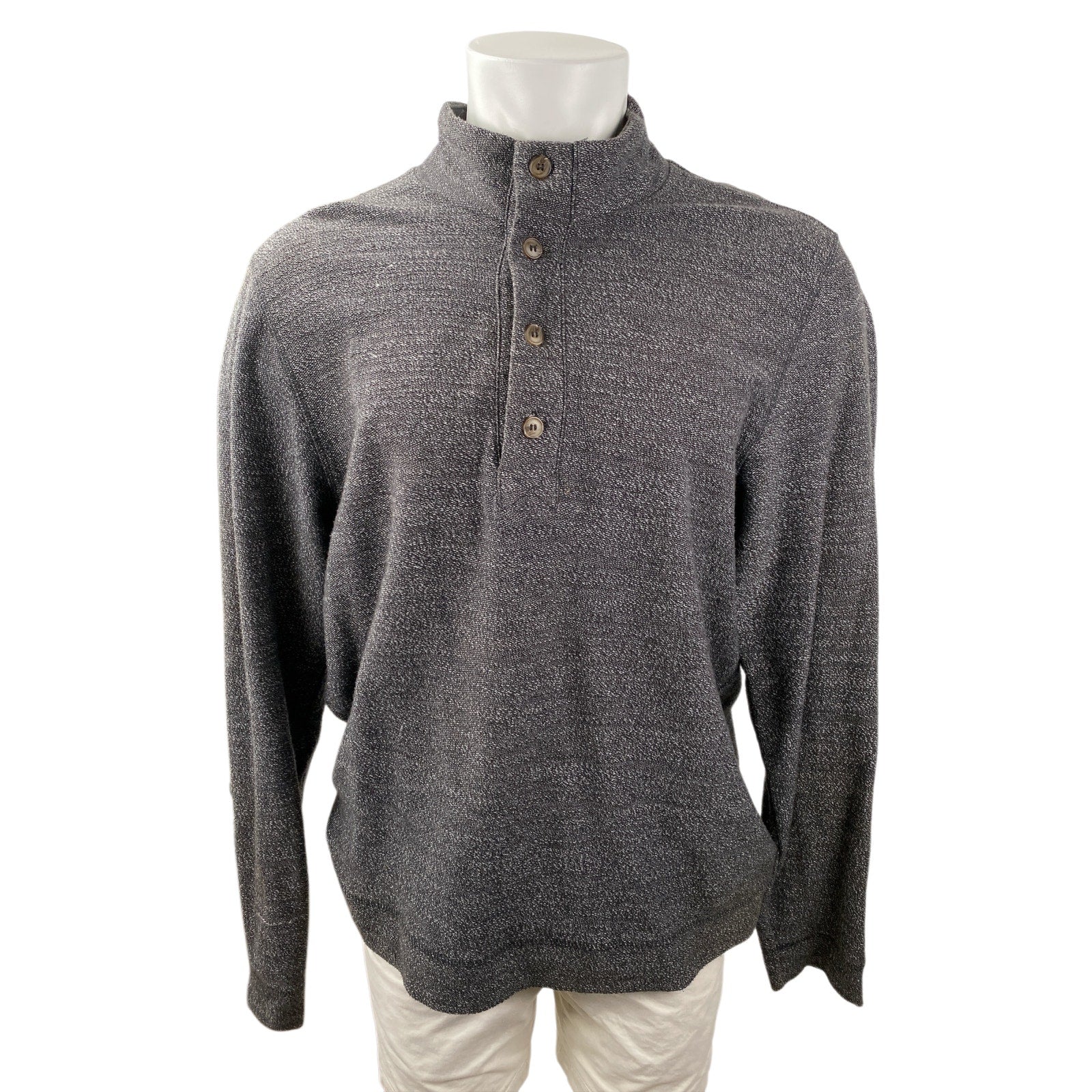 Marine Layer Clayton Men's Gray High Neck Long Sleeve Pullover Sweater Size XL