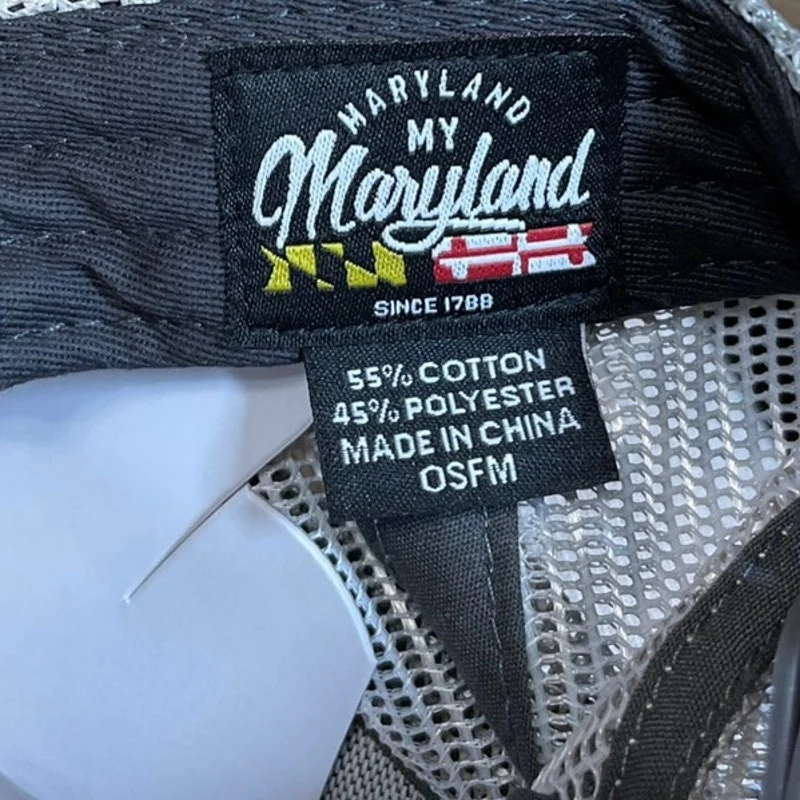 Maryland My Maryland Blue Crab Embroidery Camouflage Mesh Back Trucker Hat OSFM - Image 3