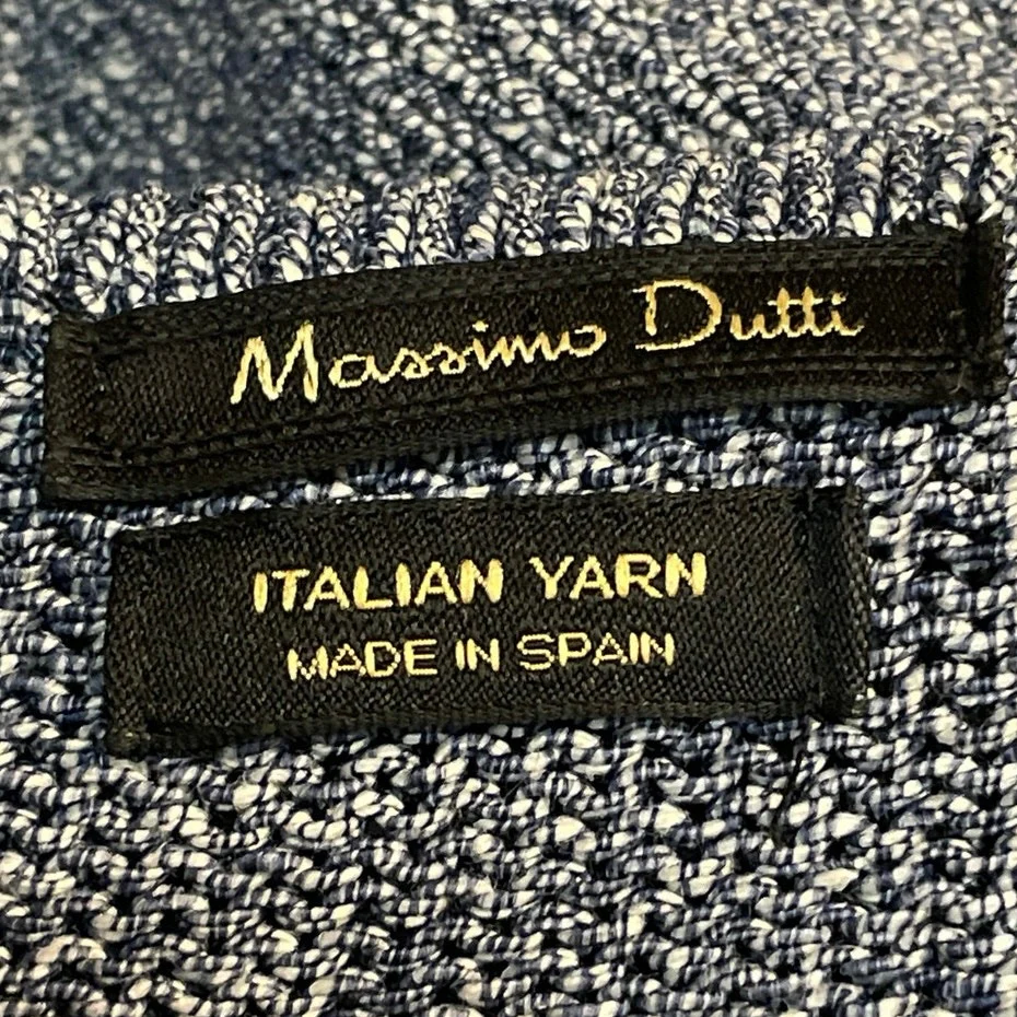 Massimo Dutti Women's Blue Gray Knit Button Long Sleeve Cardigan Sweater Top XL - Image 4