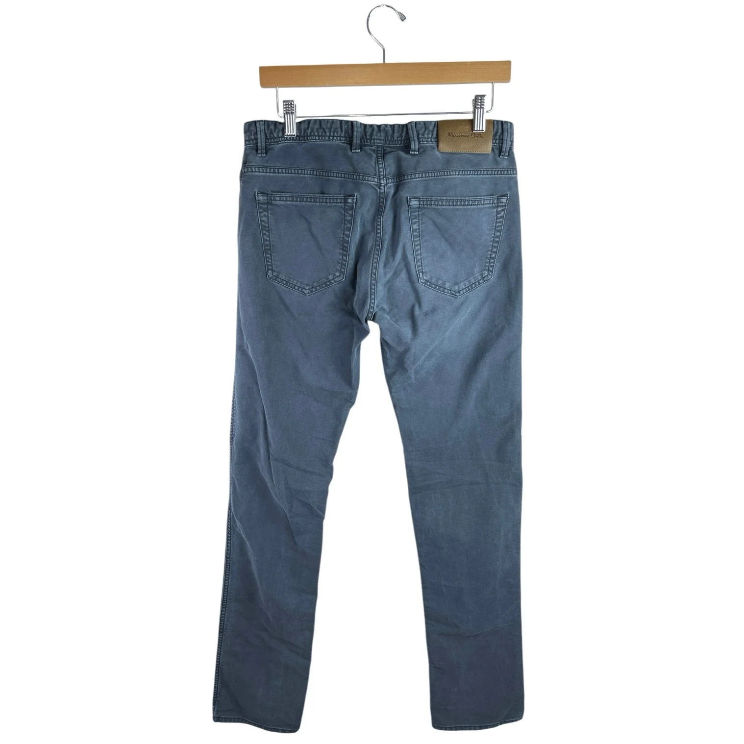 Massimo Dutti Women's Blue Mid Rise Slim Straight Stretch Denim Jeans Size 30 - Image 2