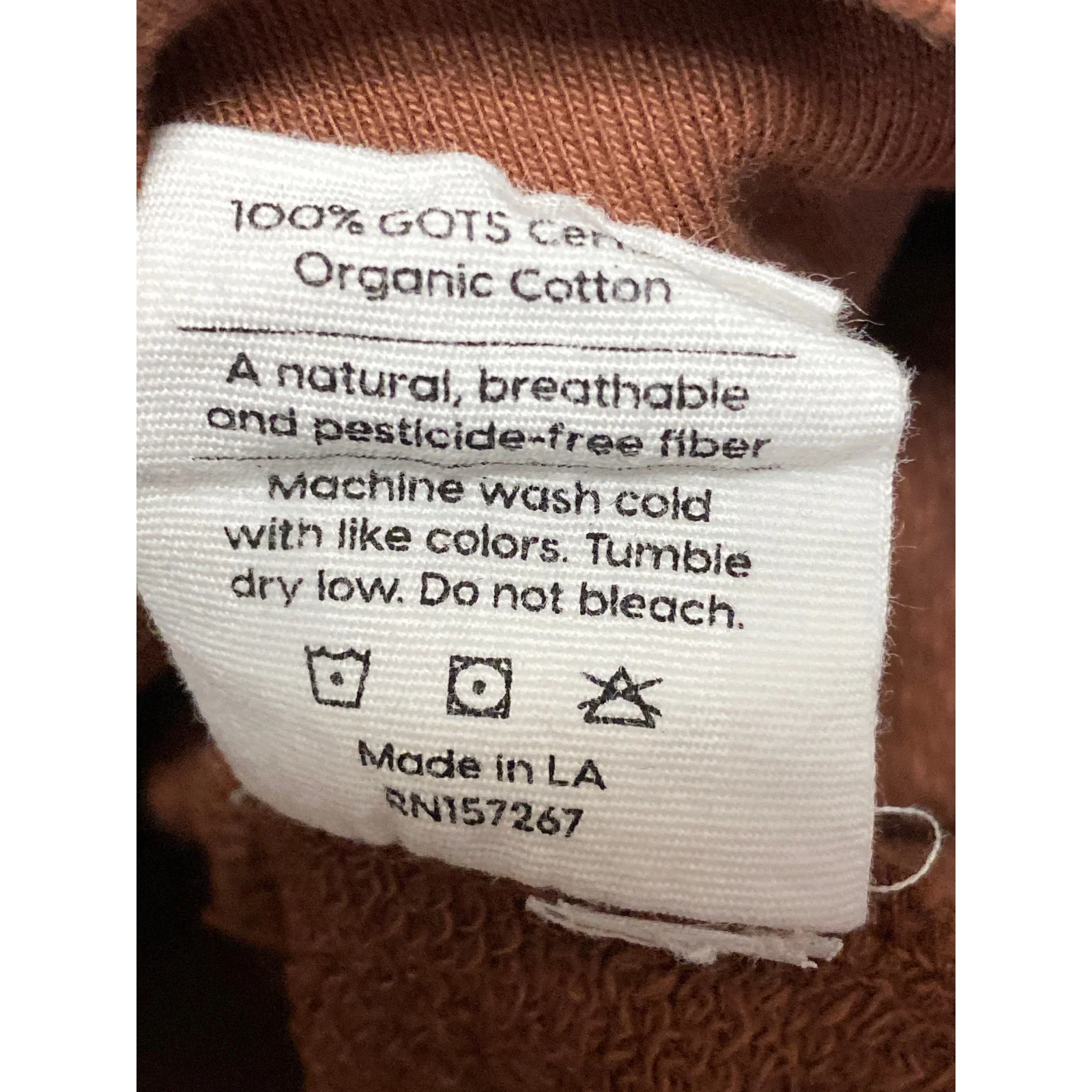 Mate The Label Women's Brown Crewneck Long Sleeve Crop Sweatshirt Sweater Top XS - Image 5