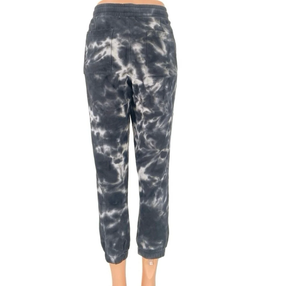 Mauby Womens Black Marble Tie-Dye Elastic Waist Pull On Jogger Sweatpants Size M - Image 3