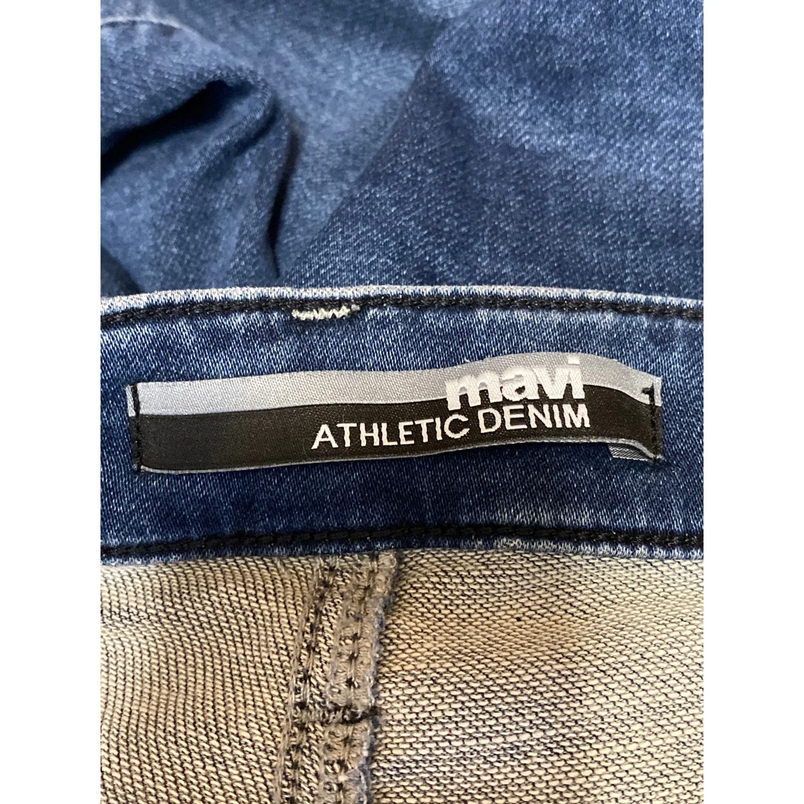 Mavi Athletic Denim Men's Blue High Rise Slim Straight Denim Jeans Pants Size 32 - Image 3