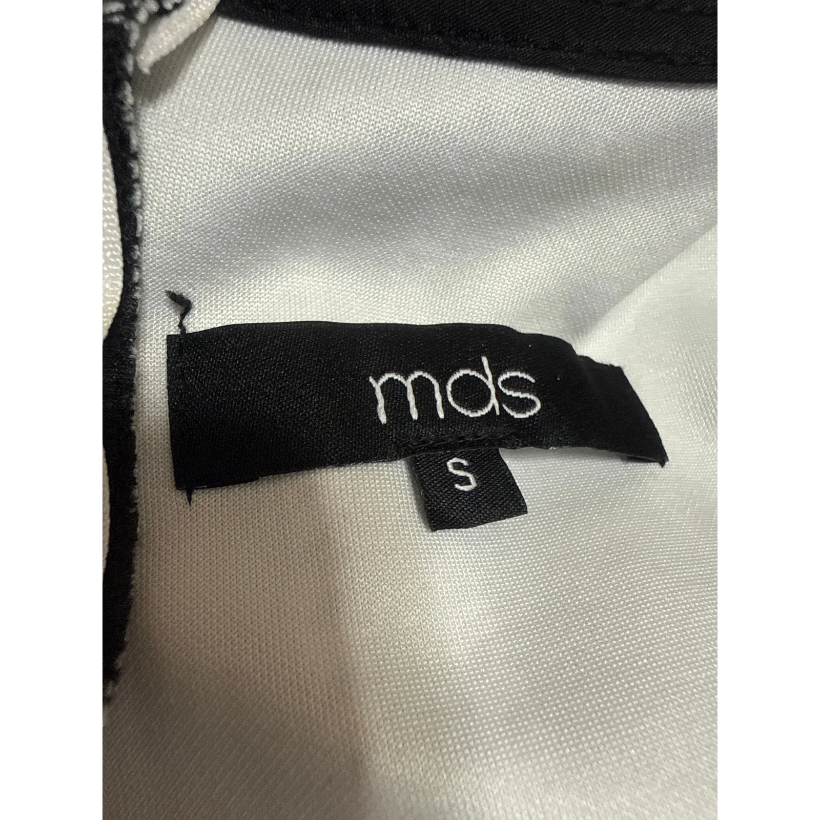 MDS Women's Black Plaid Check Short Sleeve Midi Sheath Pencil Bodycon Dress Sz S - Image 4
