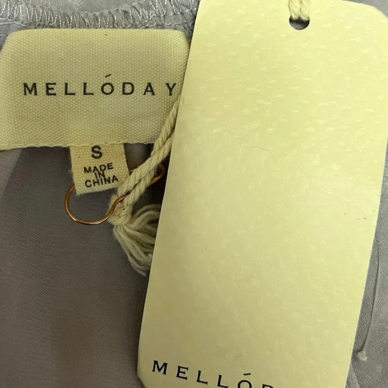 Melloday Women's Purple Sleeveless Halter Neck Modern Tank Blouse Top Size S - Image 3
