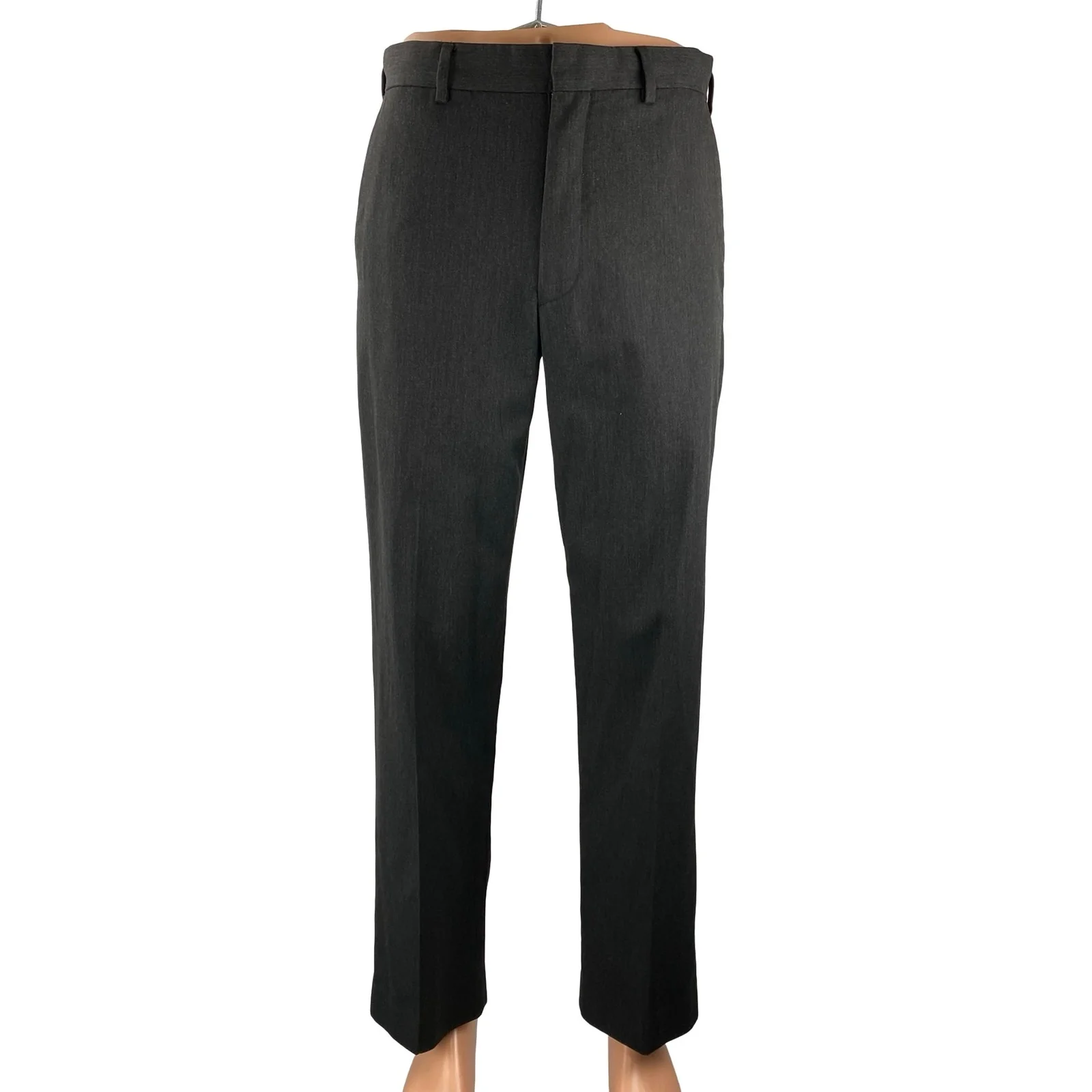 Merona Men's Gray High Rise Straight Slacks Chino Trousers Dress Pants Sz 30X32