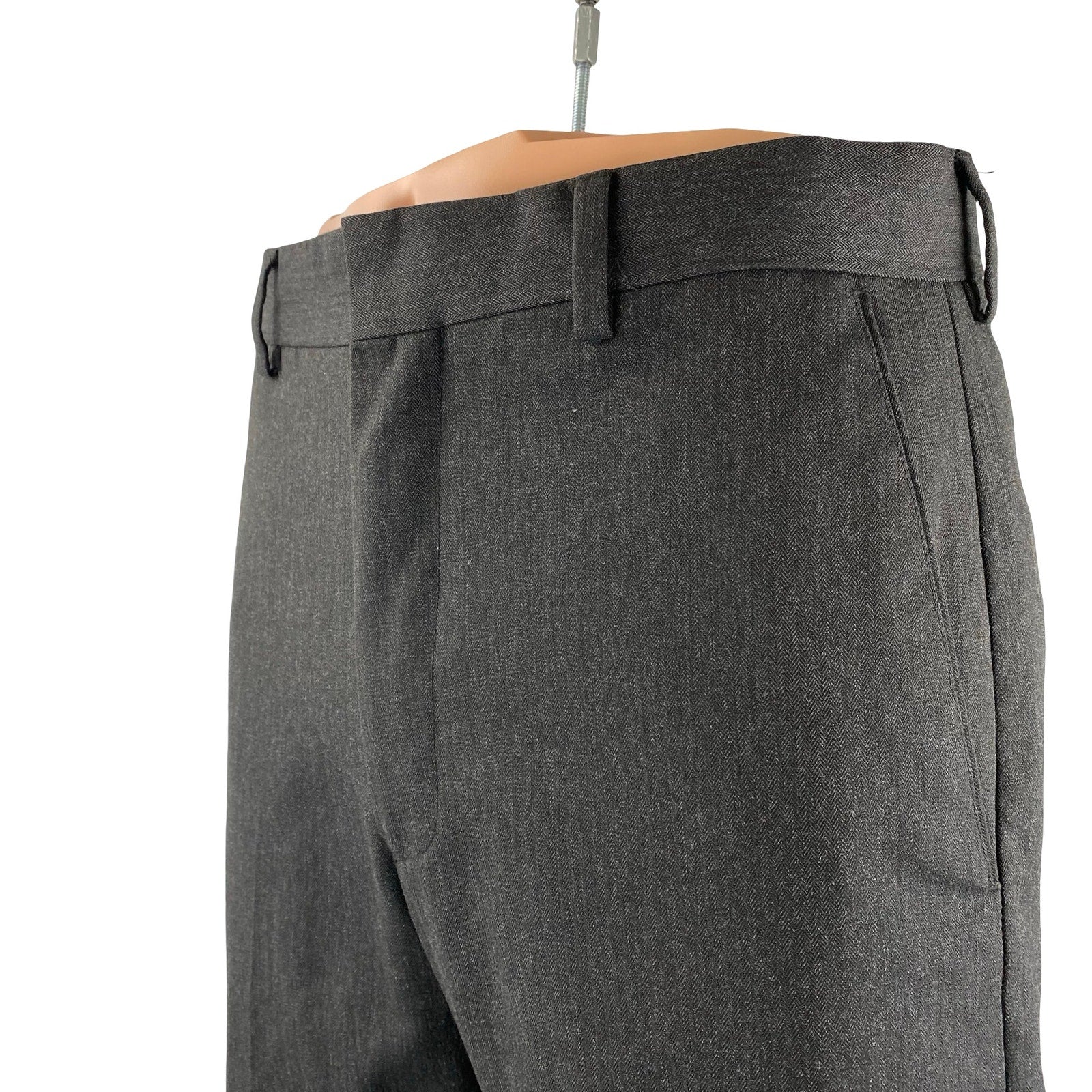 Merona Men's Gray High Rise Straight Slacks Chino Trousers Dress Pants Sz 30X32 - Image 3