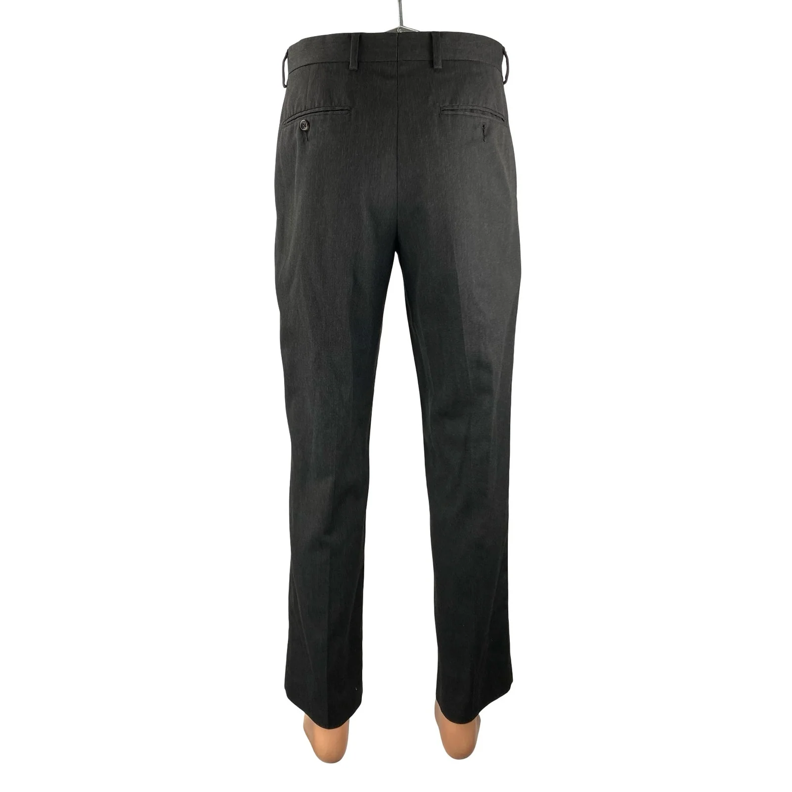 Merona Men's Gray High Rise Straight Slacks Chino Trousers Dress Pants Sz 30X32 - Image 4