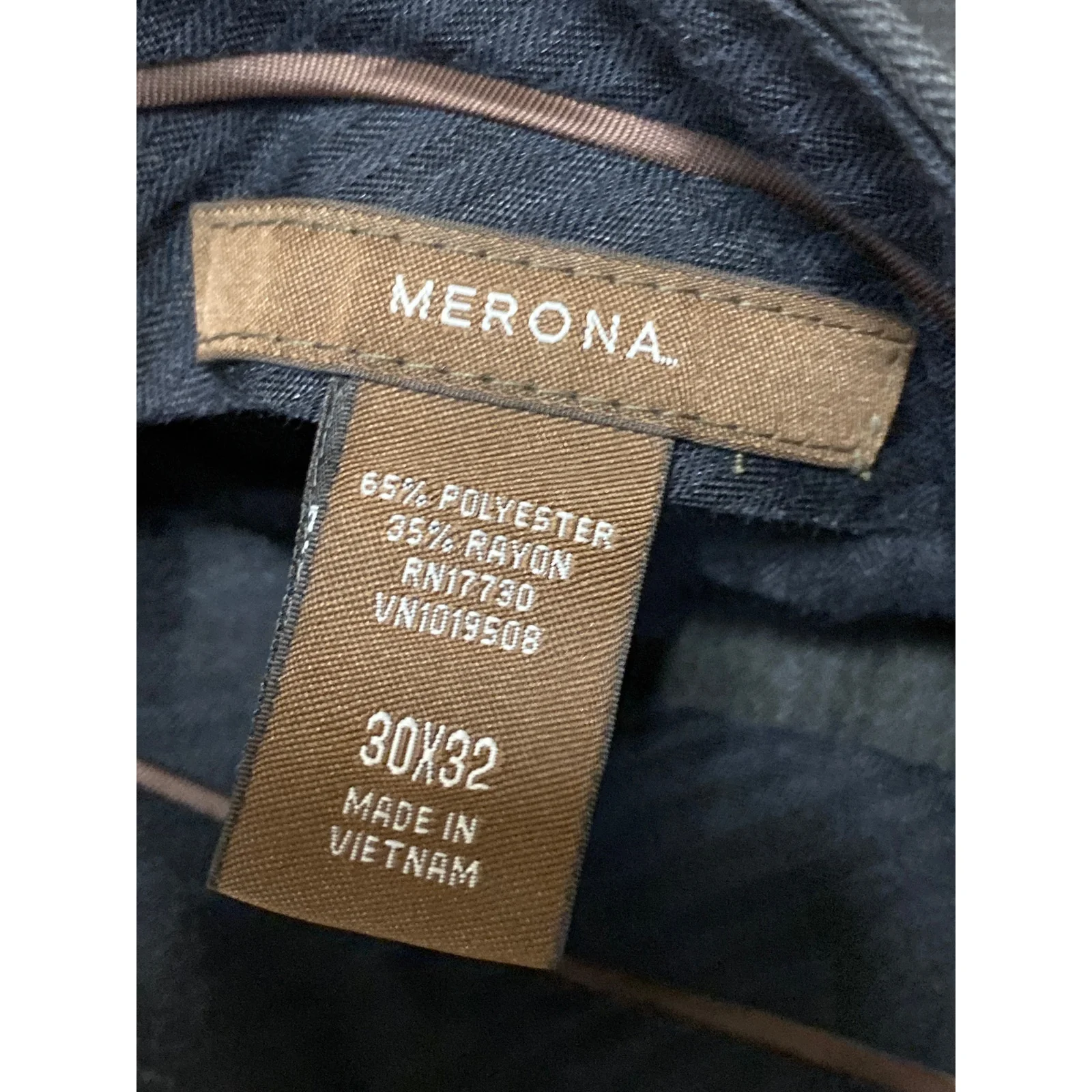 Merona Men's Gray High Rise Straight Slacks Chino Trousers Dress Pants Sz 30X32 - Image 5